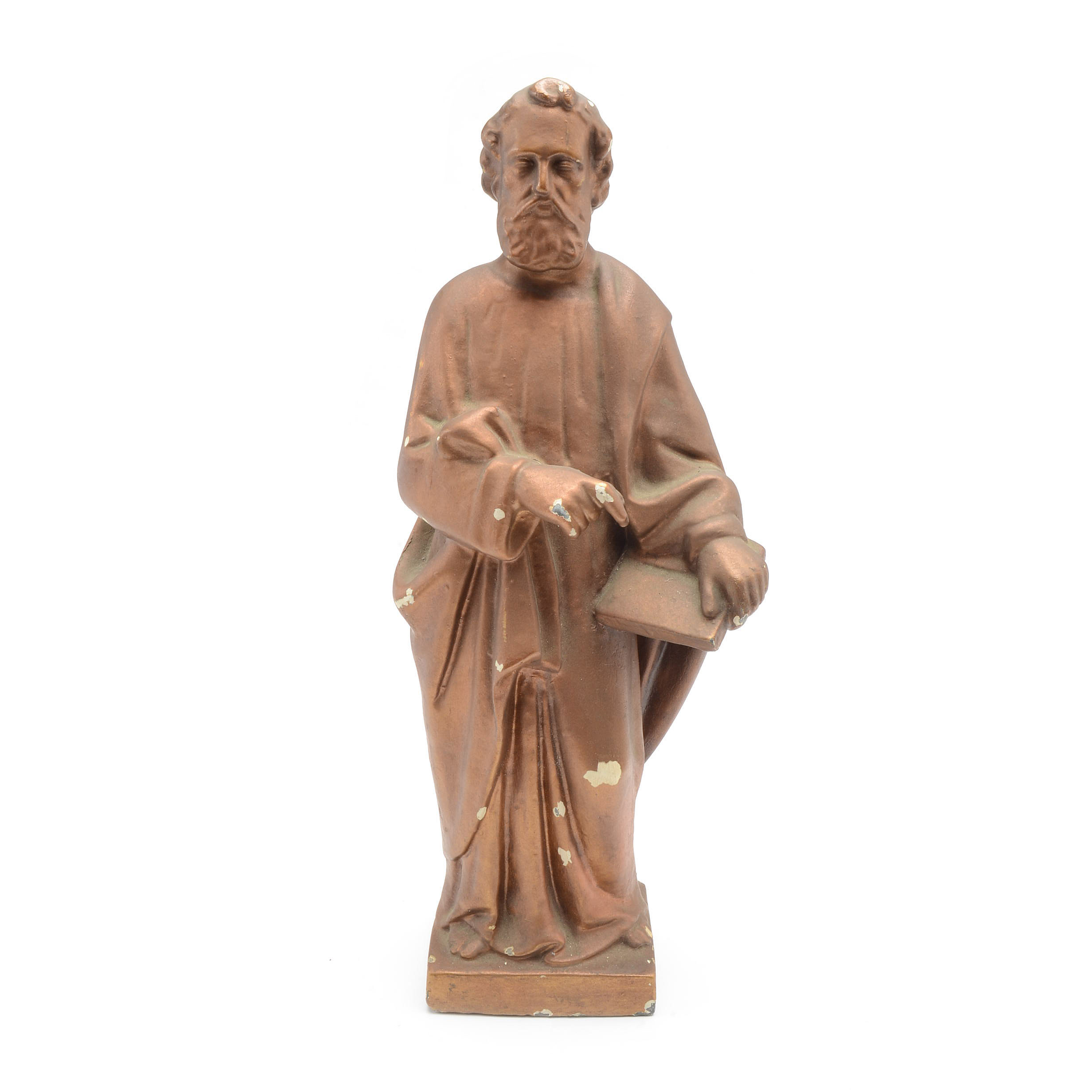 Vintage Prophet Moses Metal Statue