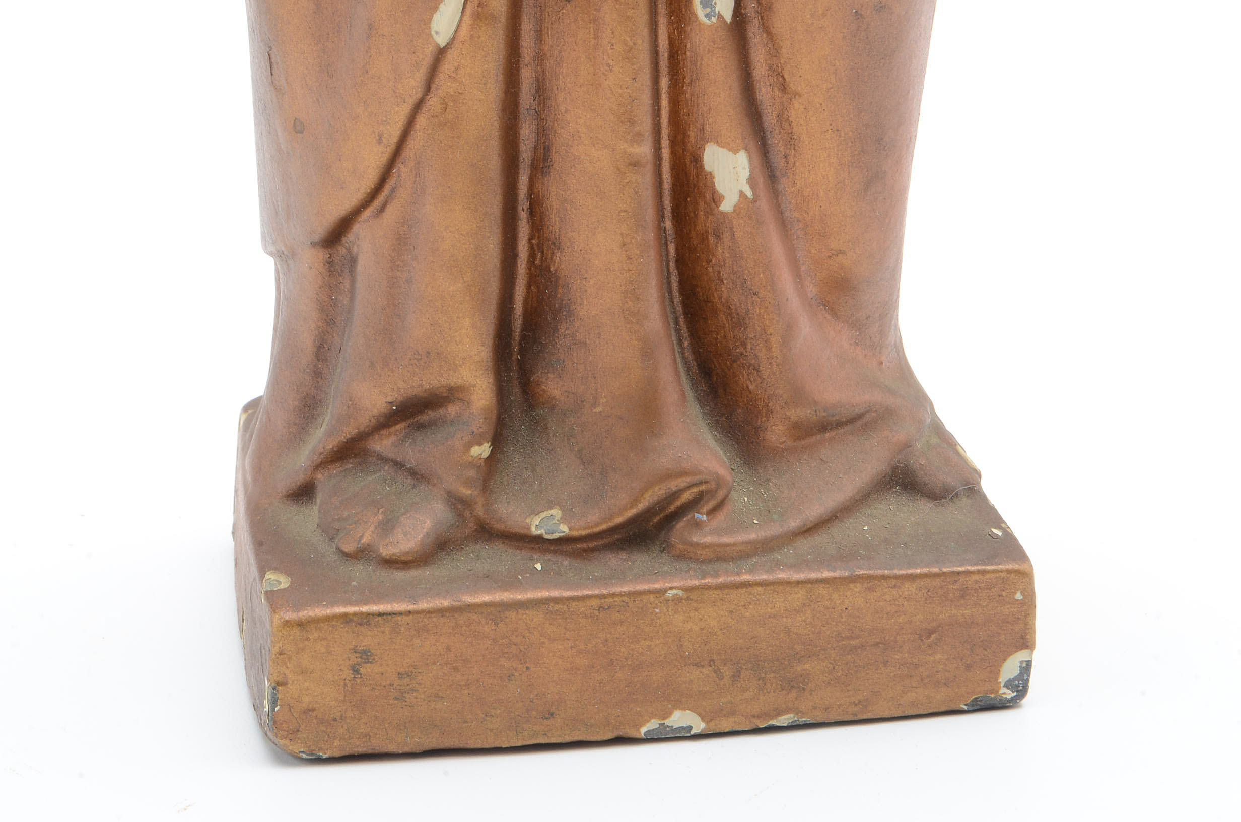 Vintage Prophet Moses Metal Statue