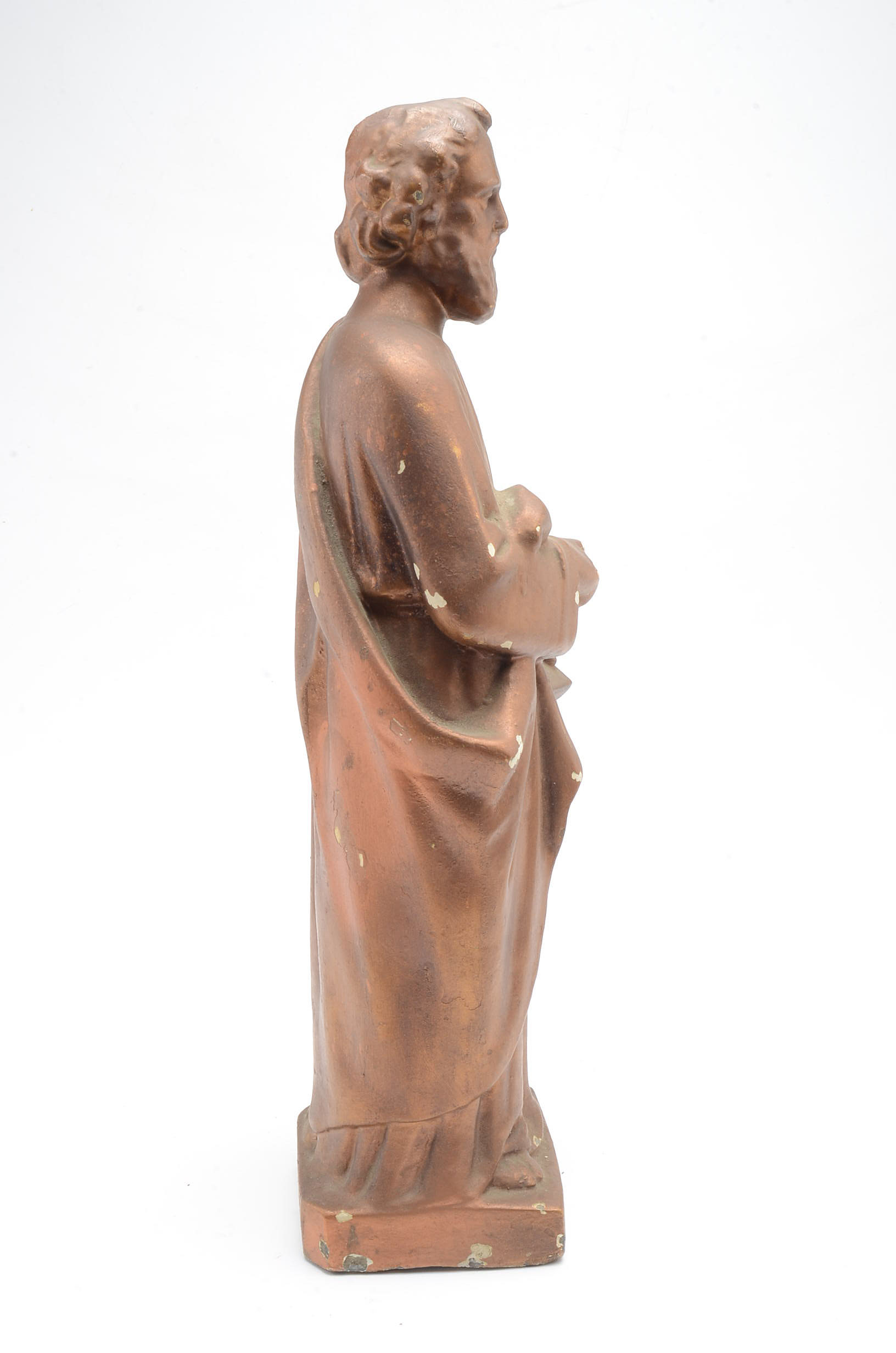 Vintage Prophet Moses Metal Statue