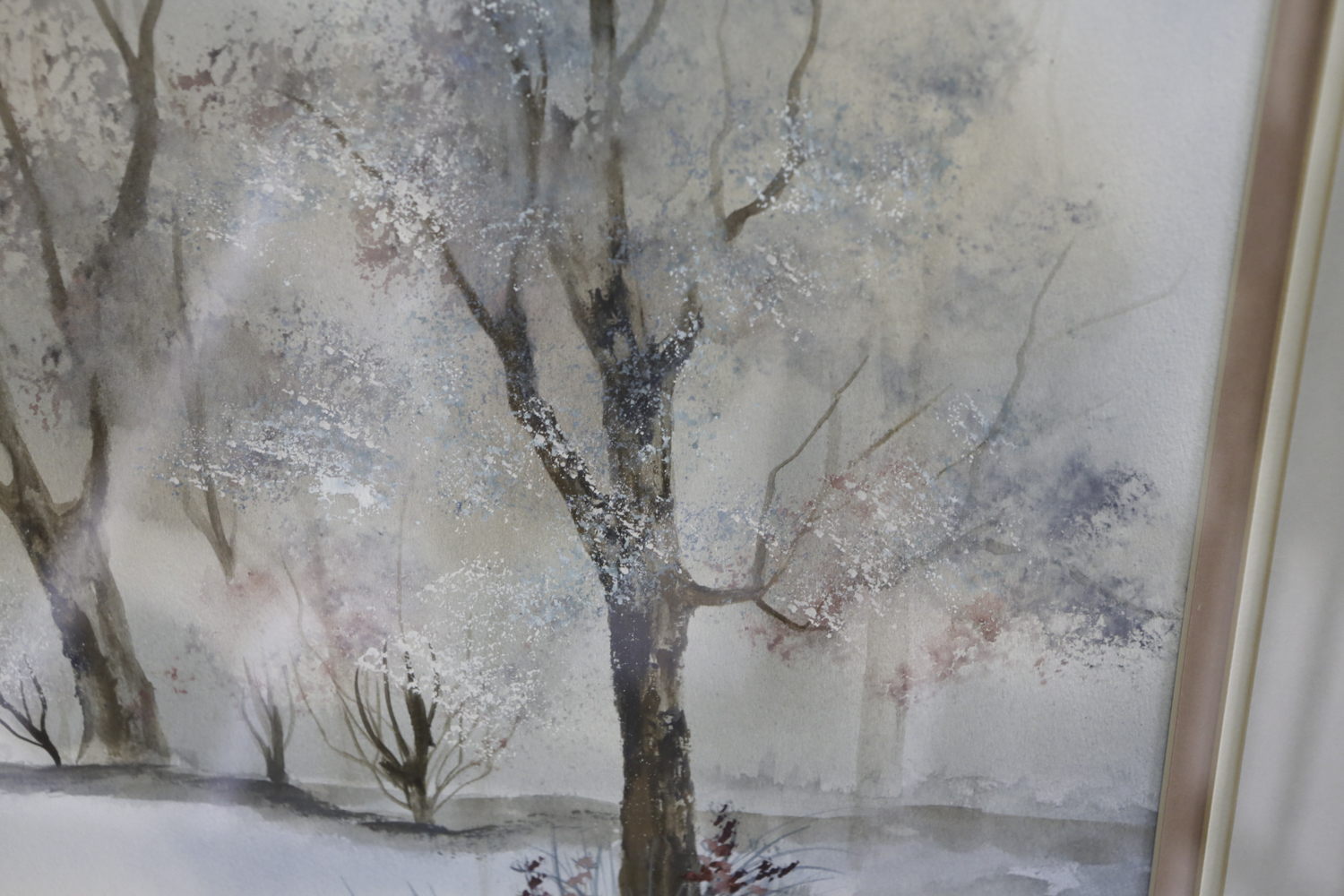 Leichner Watercolor of a Home in Winter