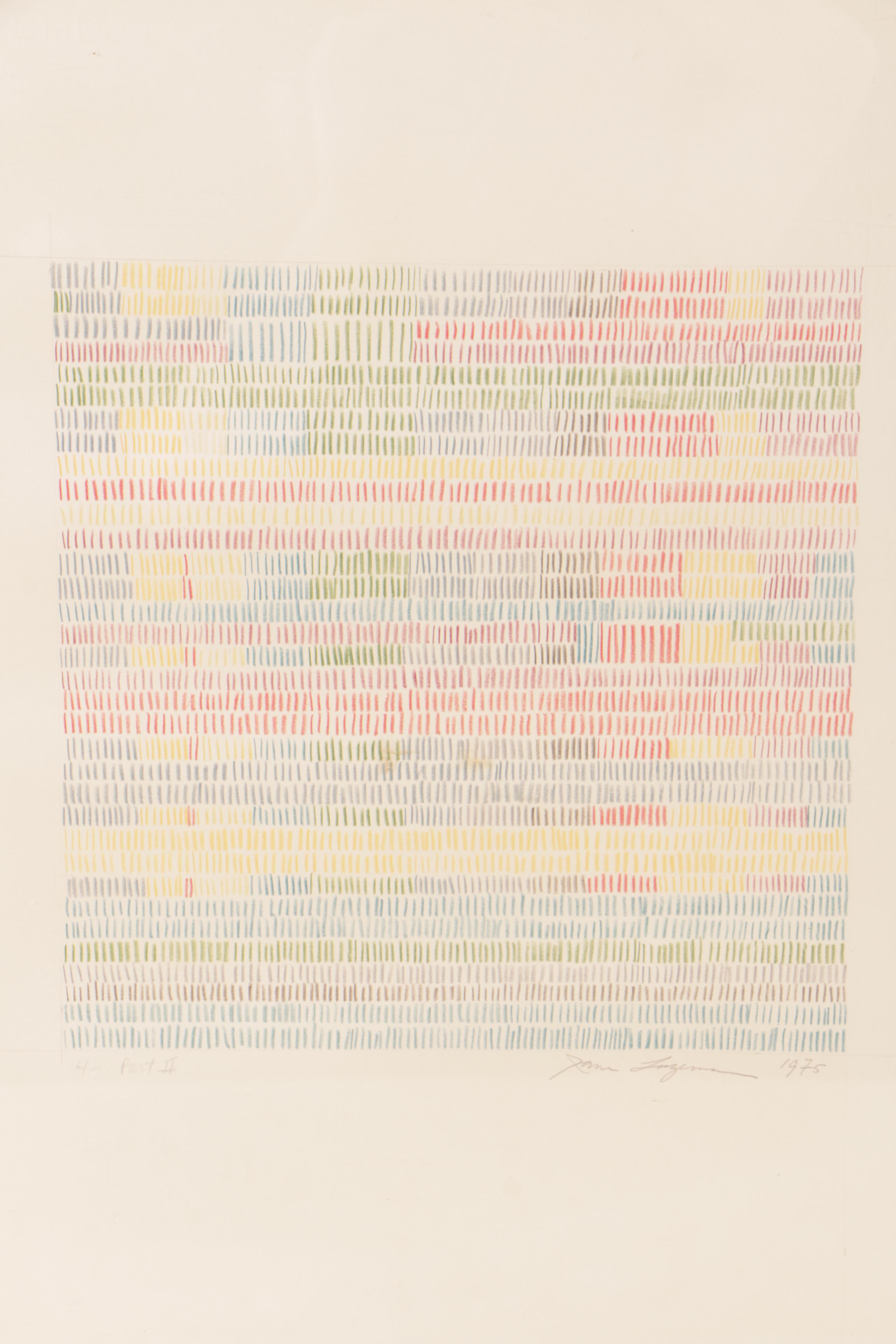 Jane Logeman 1975 Colored Pencil Drawing "4 - Part II"