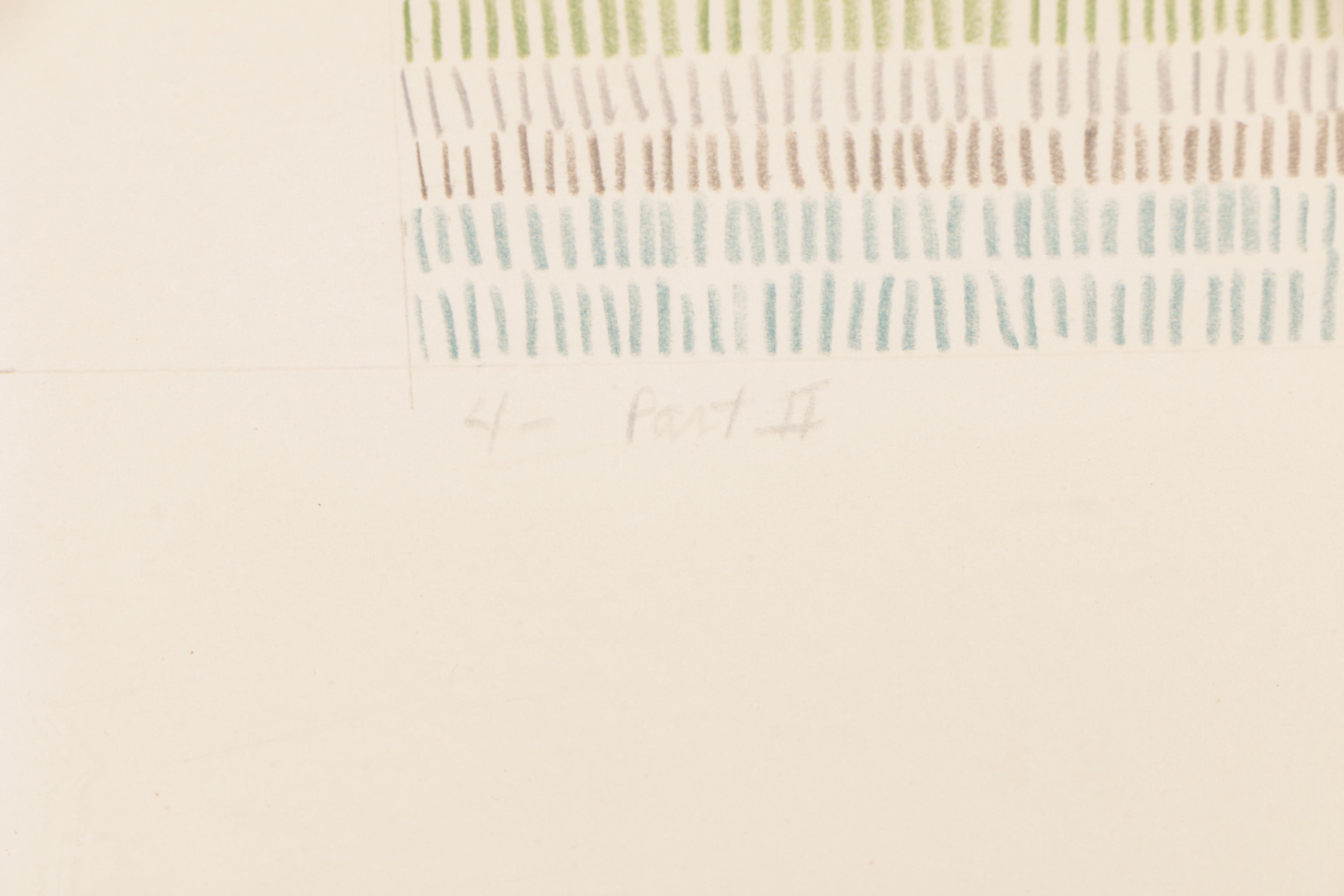 Jane Logeman 1975 Colored Pencil Drawing "4 - Part II"