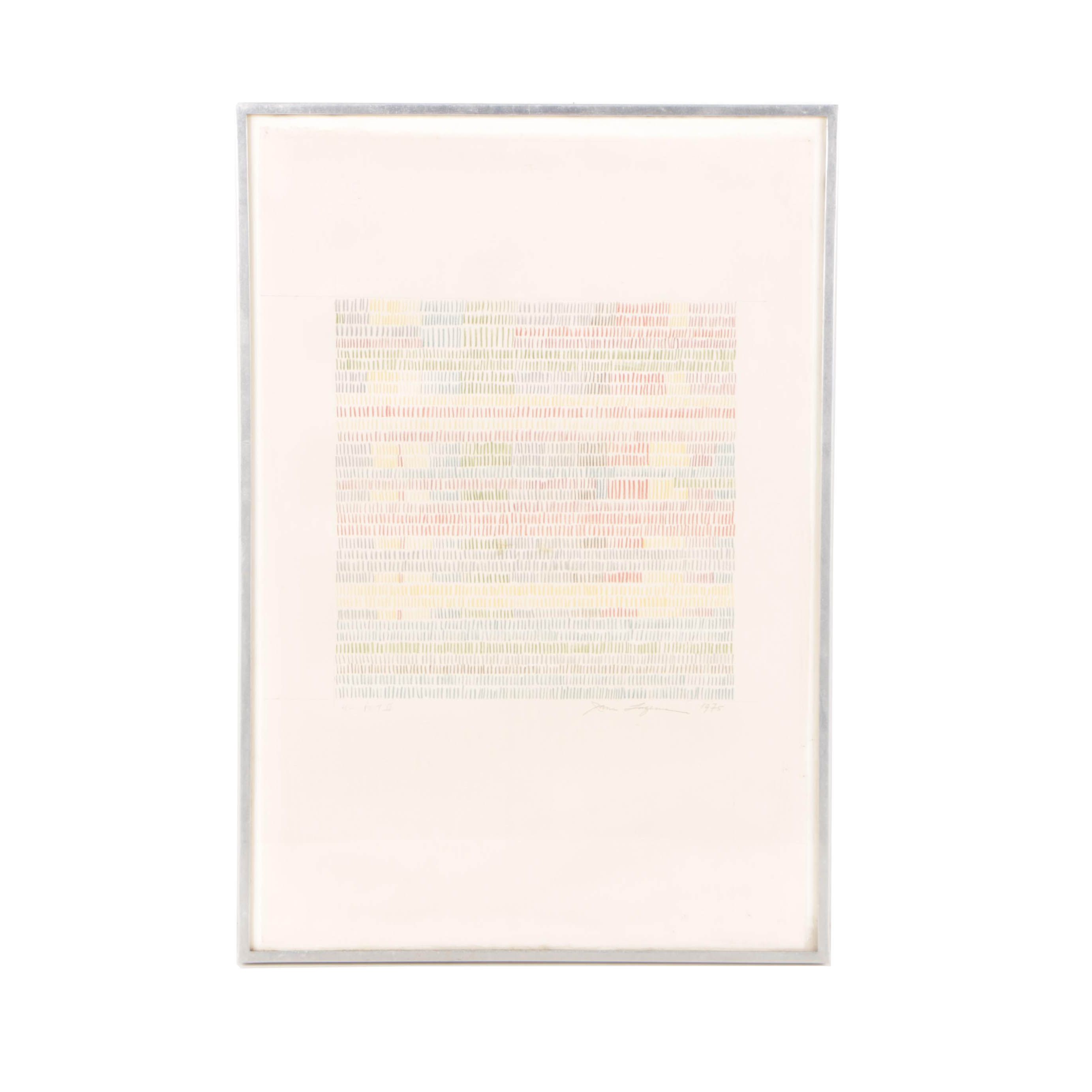 Jane Logeman 1975 Colored Pencil Drawing "4 - Part II"