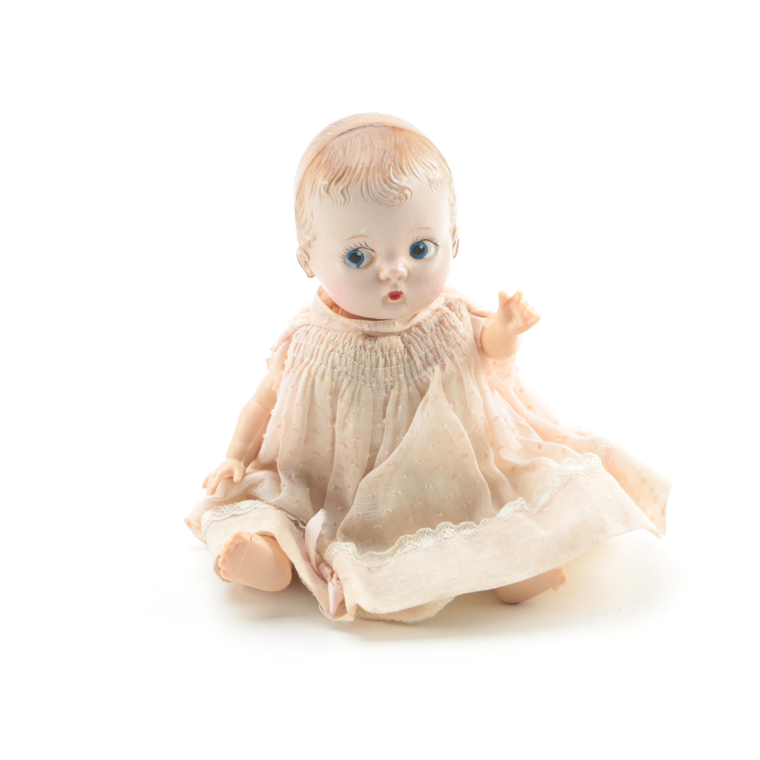 Circa 1950s Ginnette Style Miniature Baby Doll