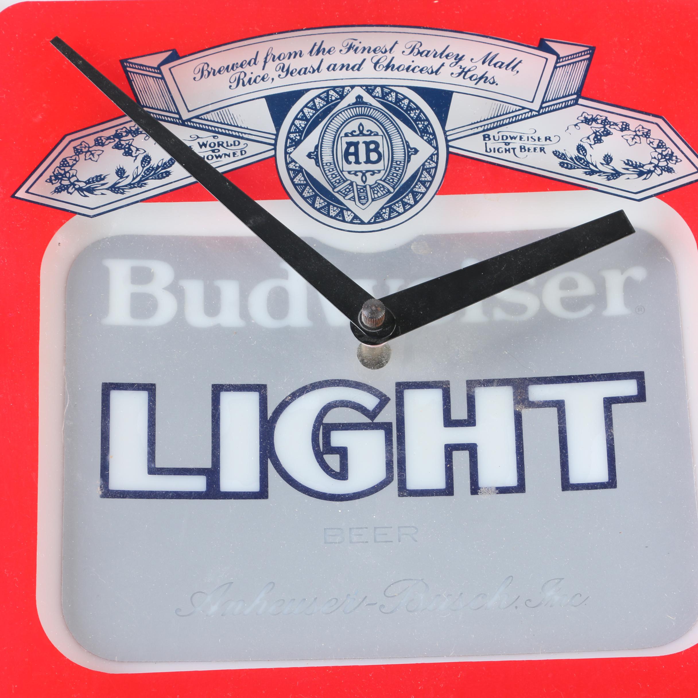 Vintage Illuminated Budweiser Wall Clock