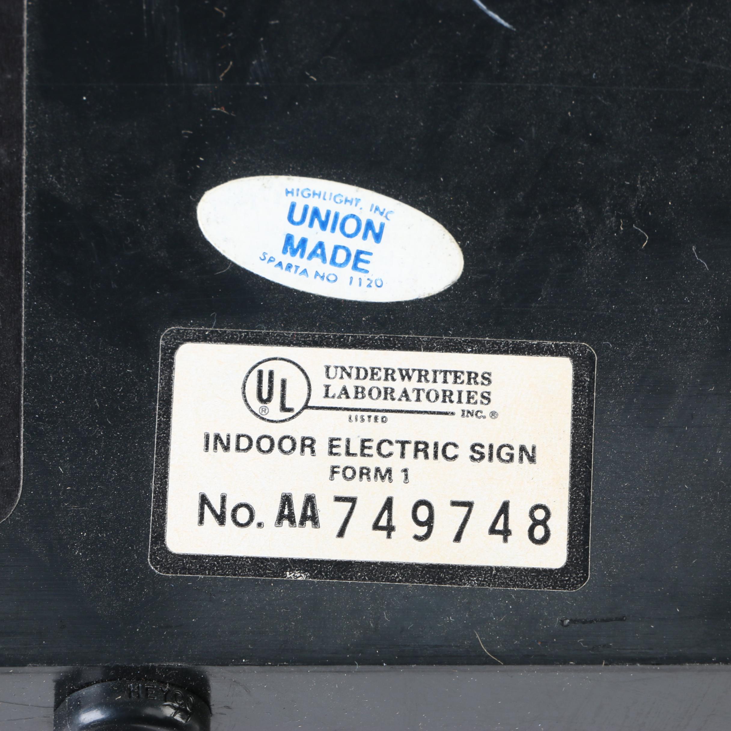 Vintage Illuminated Budweiser Wall Clock