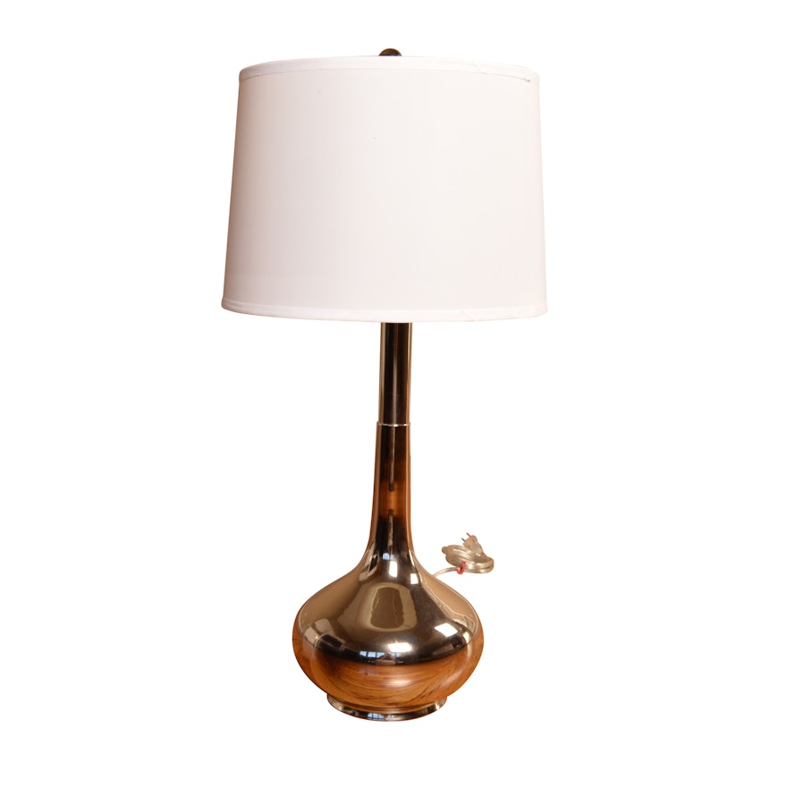 Metal Table Lamp with Drum Shade