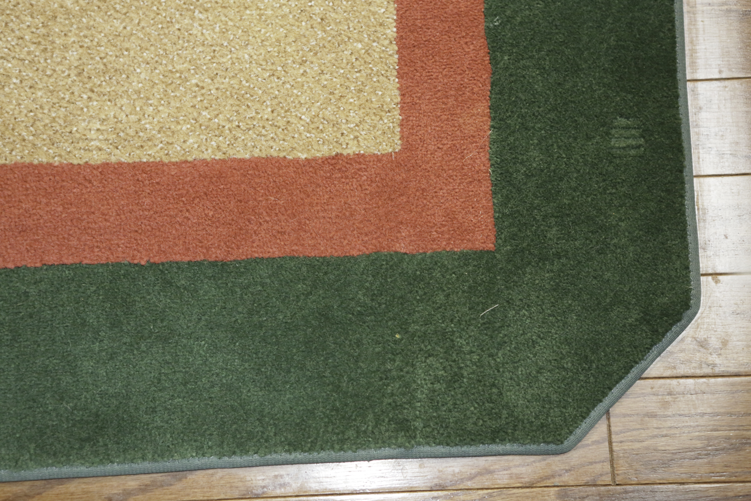 Power-Loomed Tri-Color Area Rug
