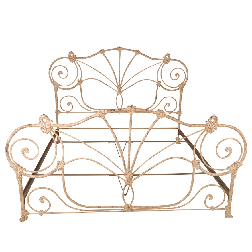 Antique Style Cast Iron King-Size Bed Frame