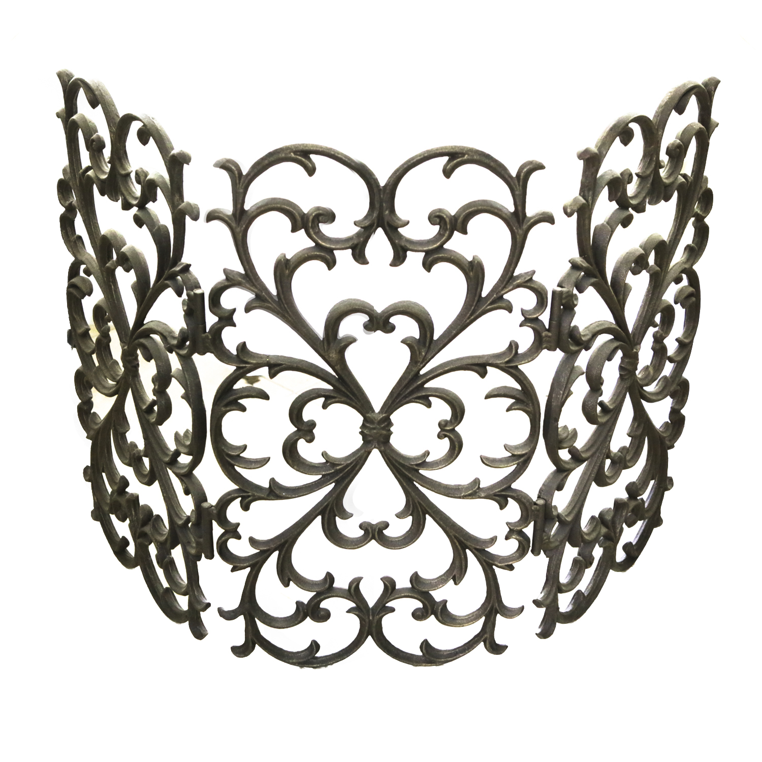 Contemporary Scrolled Metal Fireplace Screen