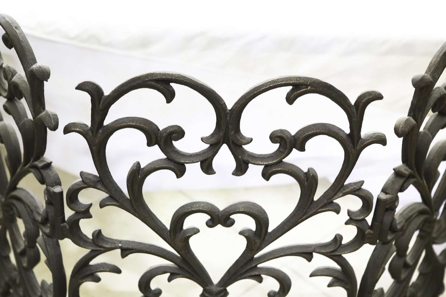 Contemporary Scrolled Metal Fireplace Screen