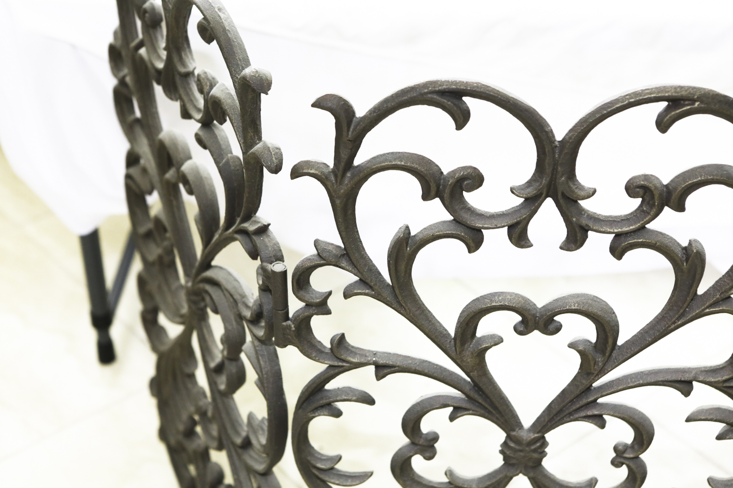 Contemporary Scrolled Metal Fireplace Screen