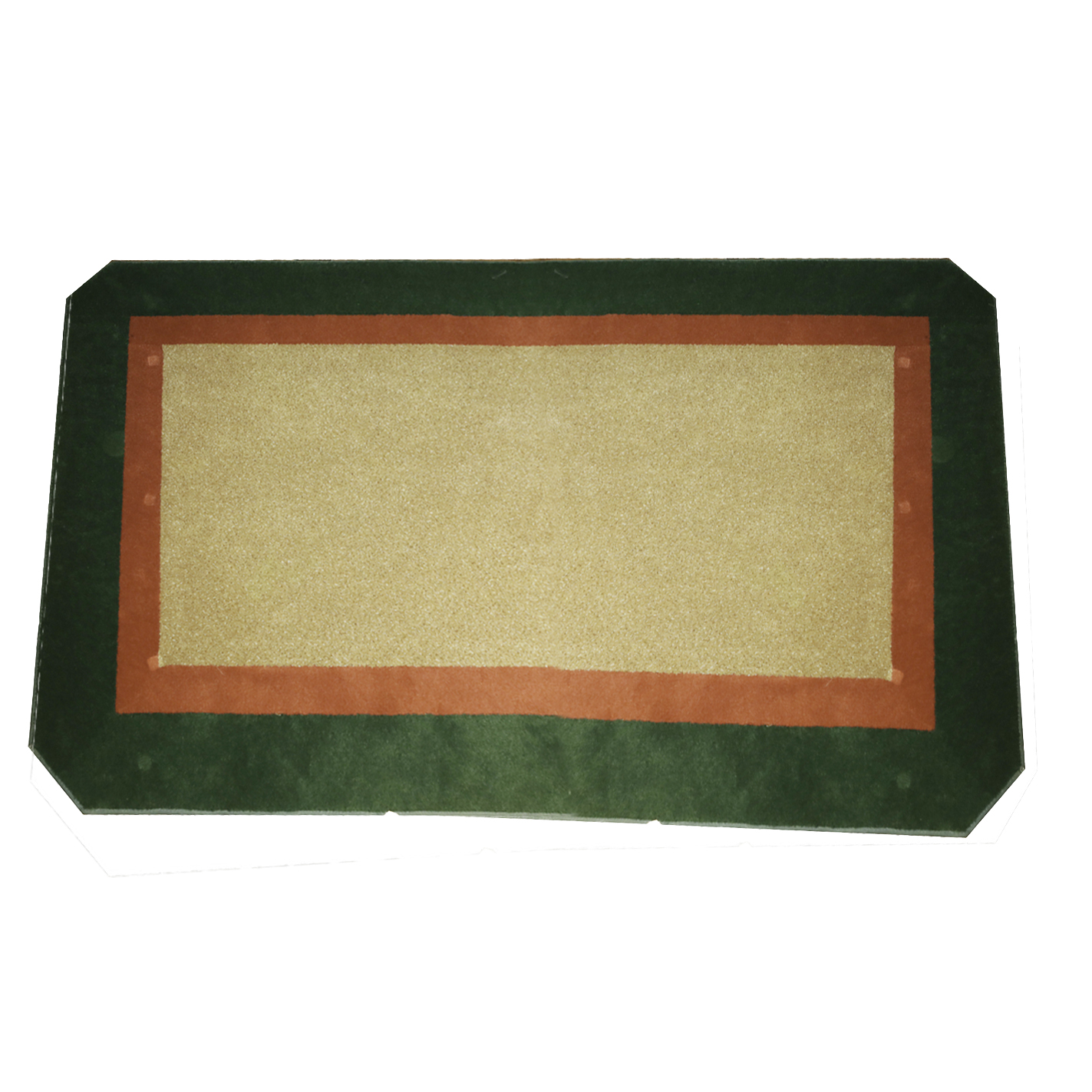 Power-Loomed Tri-Colored Area Rug