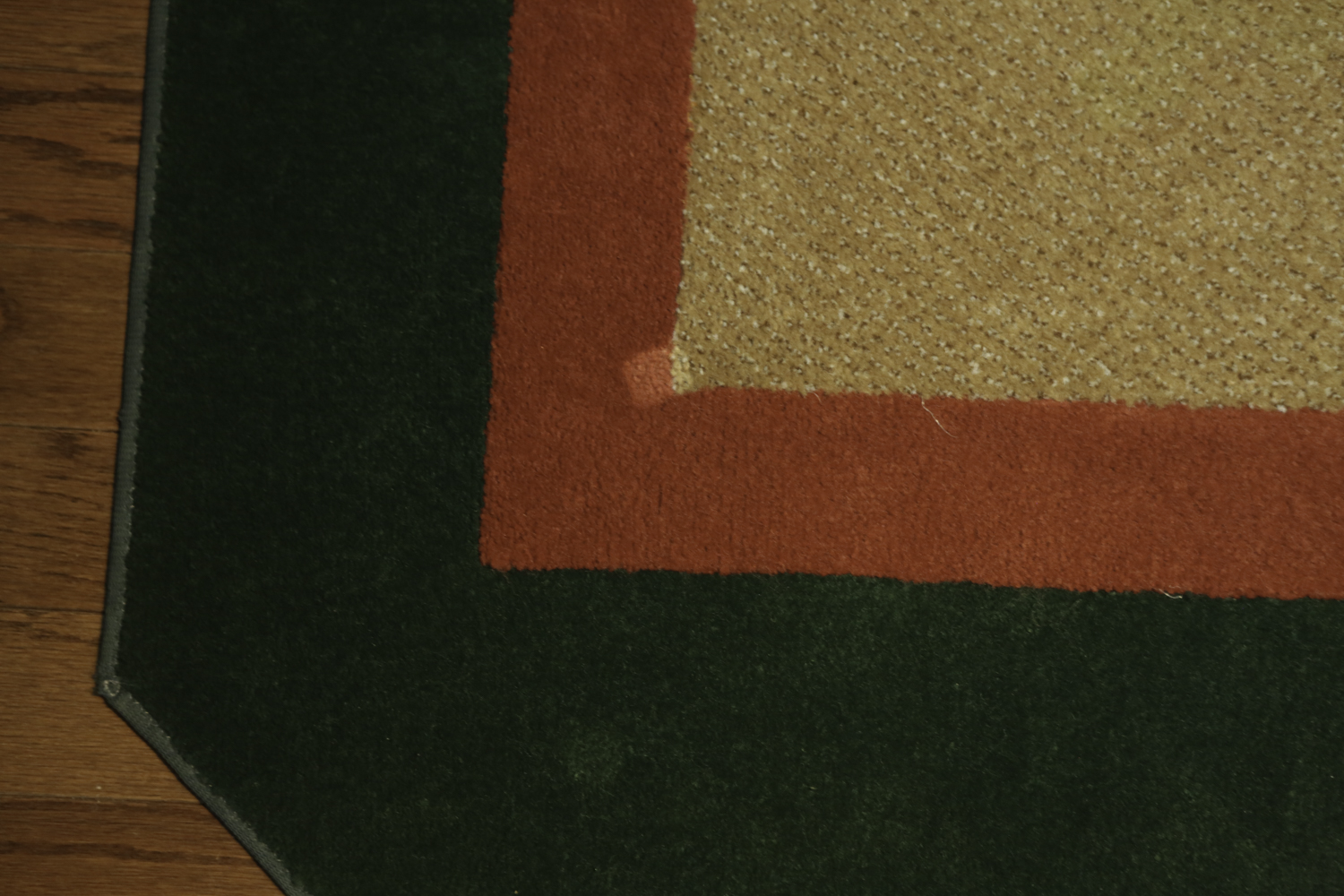 Power-Loomed Tri-Colored Area Rug
