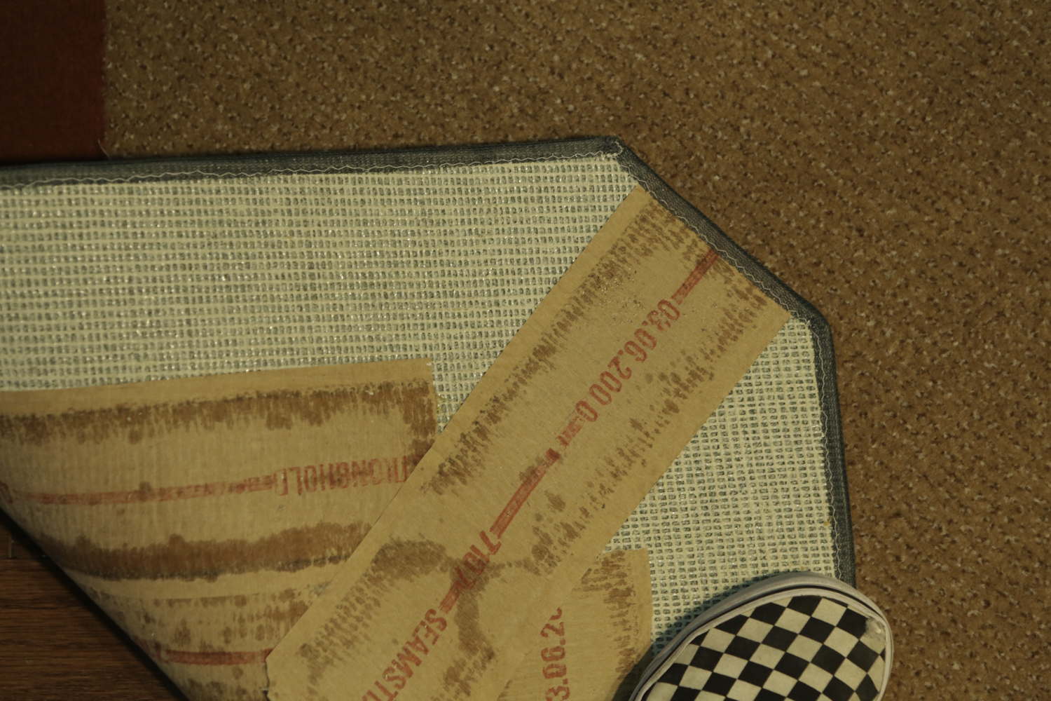 Power-Loomed Tri-Colored Area Rug