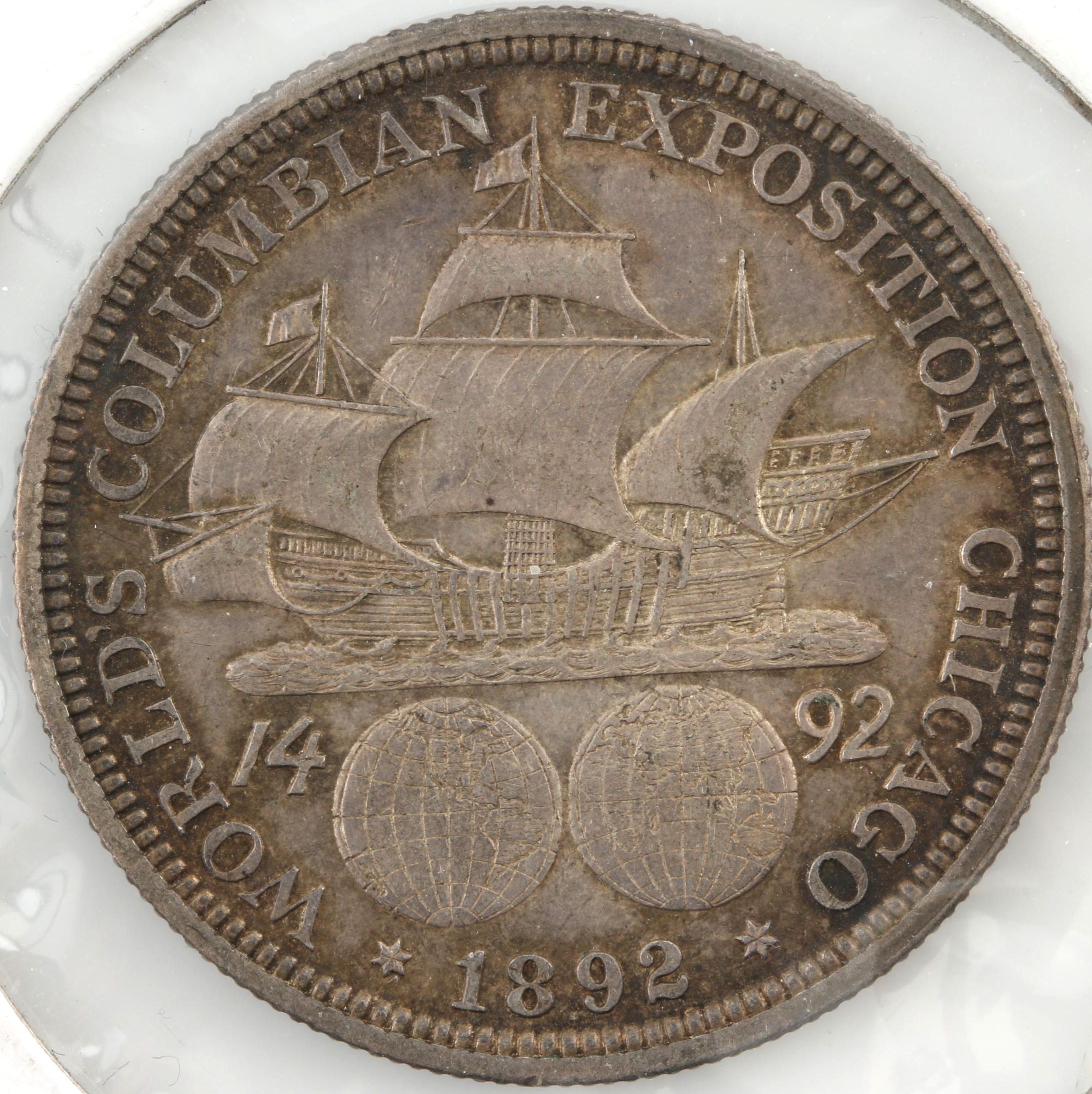1892 Columbian Exposition Silver Half Dollar Commemorative Coin