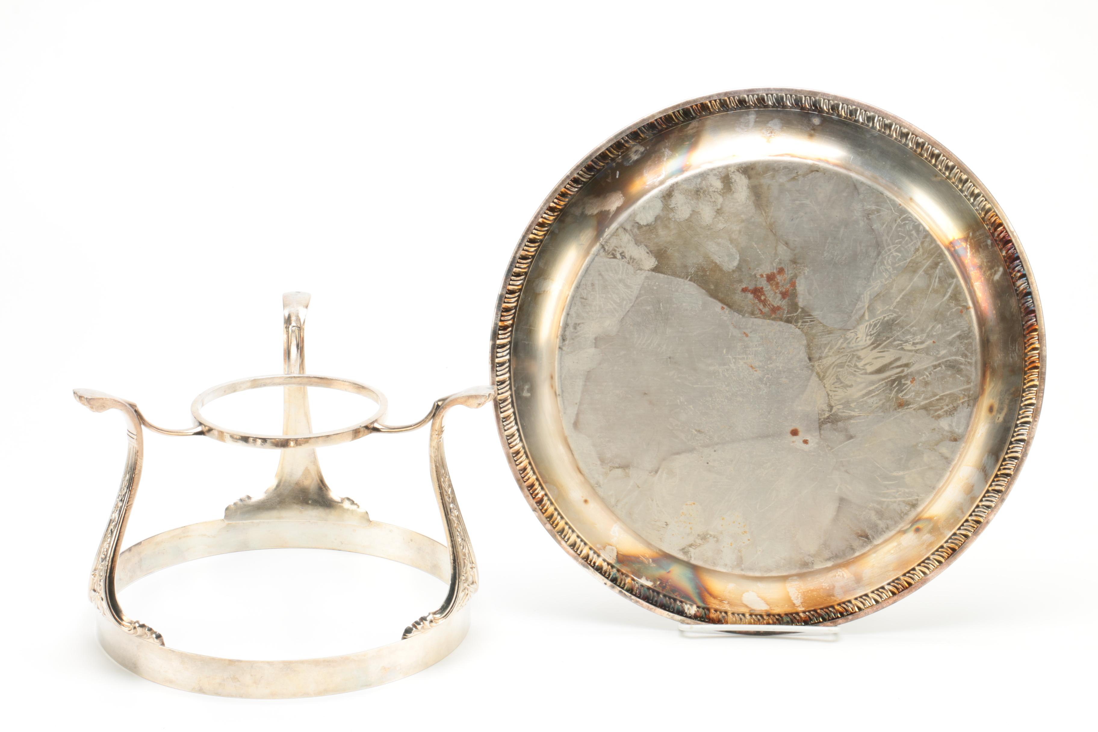 Wm A. Rogers Reproduction Paul Revere Silver Plate Bowl and Other Serveware