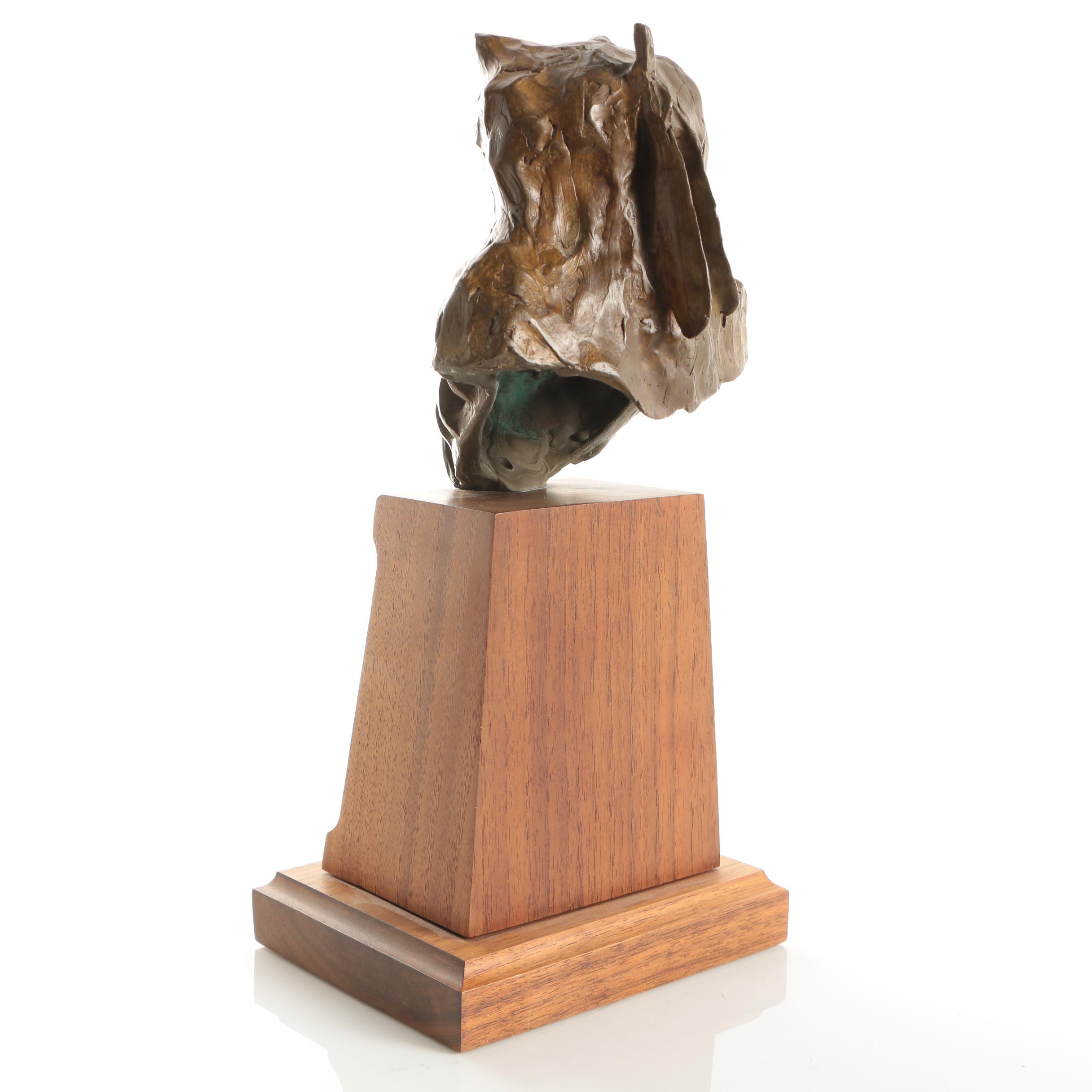Hollis Williford Bronze Sculpture "Prairie Wolf" and Signed Exhibition Booklet