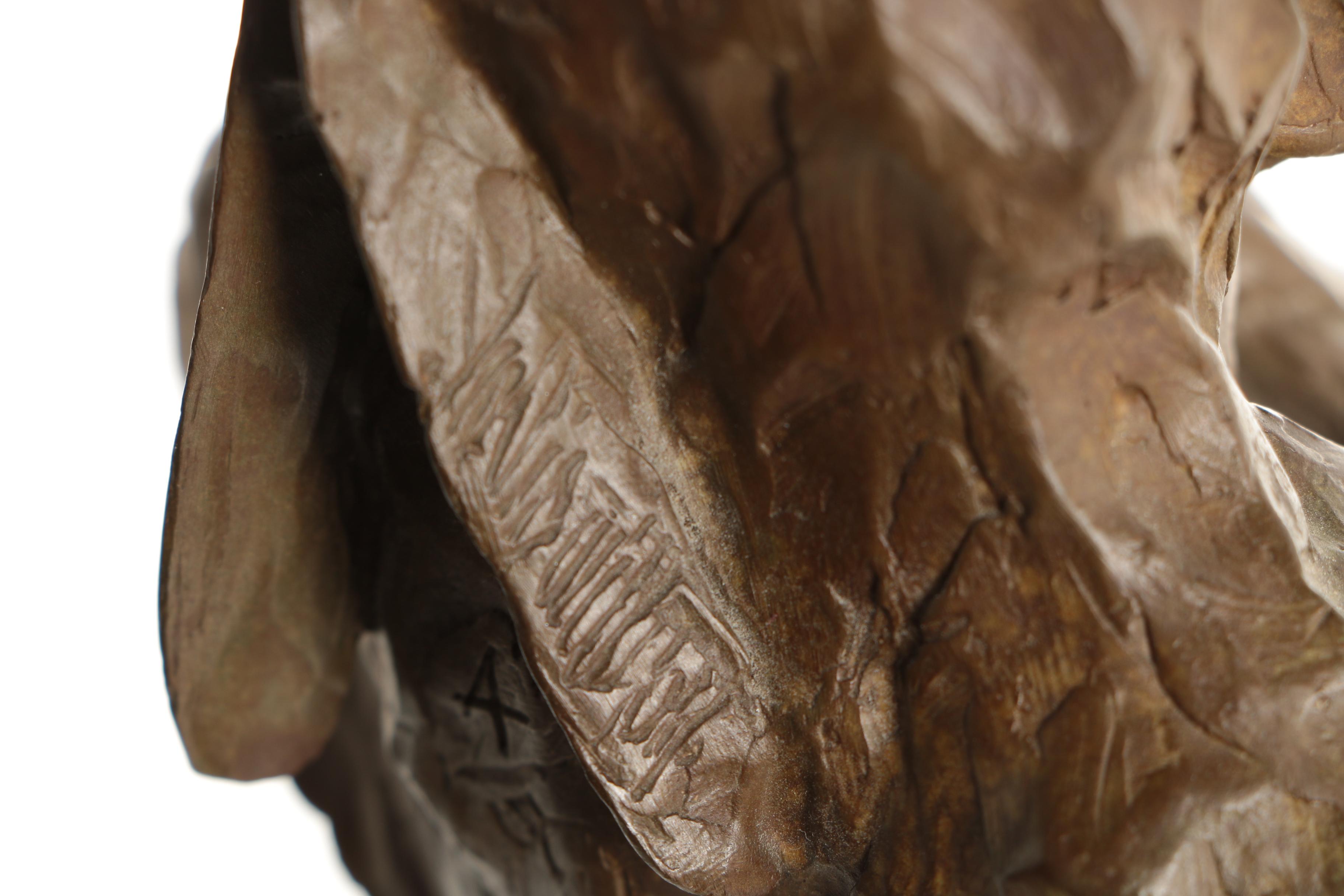 Hollis Williford Bronze Sculpture "Prairie Wolf" and Signed Exhibition Booklet