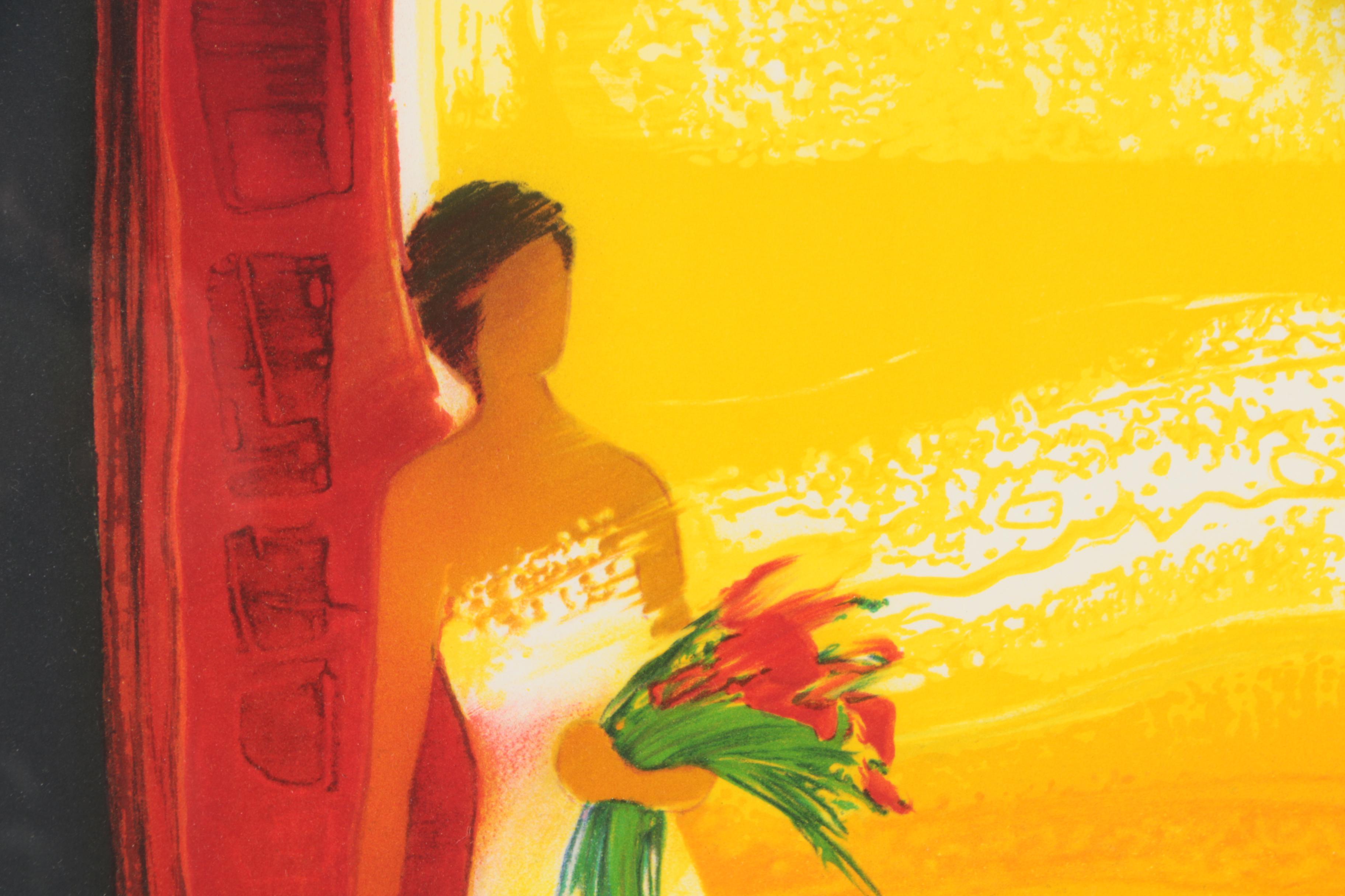 Emile Bellet Lithographic Print "Parfum de Vent"