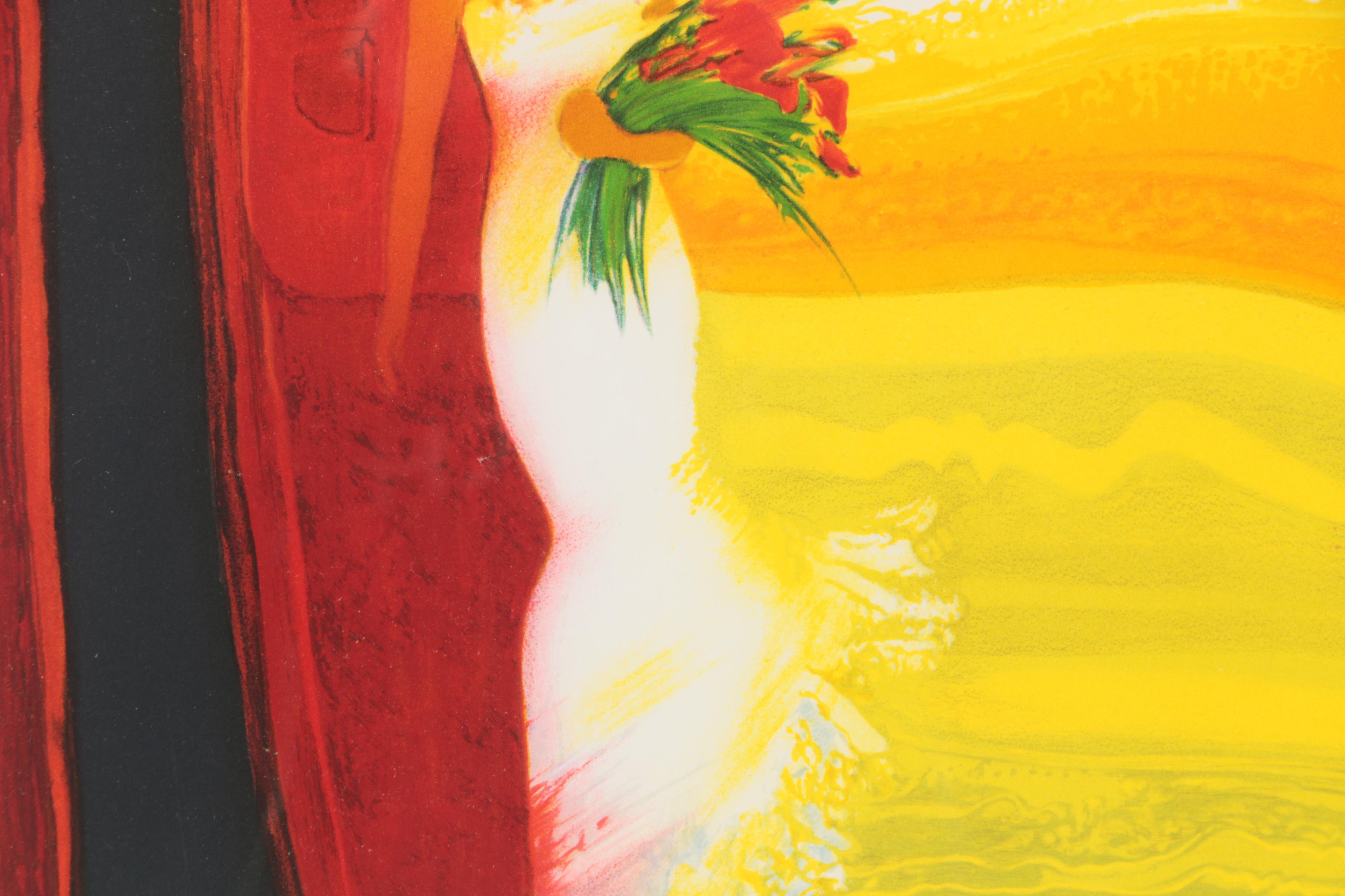 Emile Bellet Lithographic Print "Parfum de Vent"