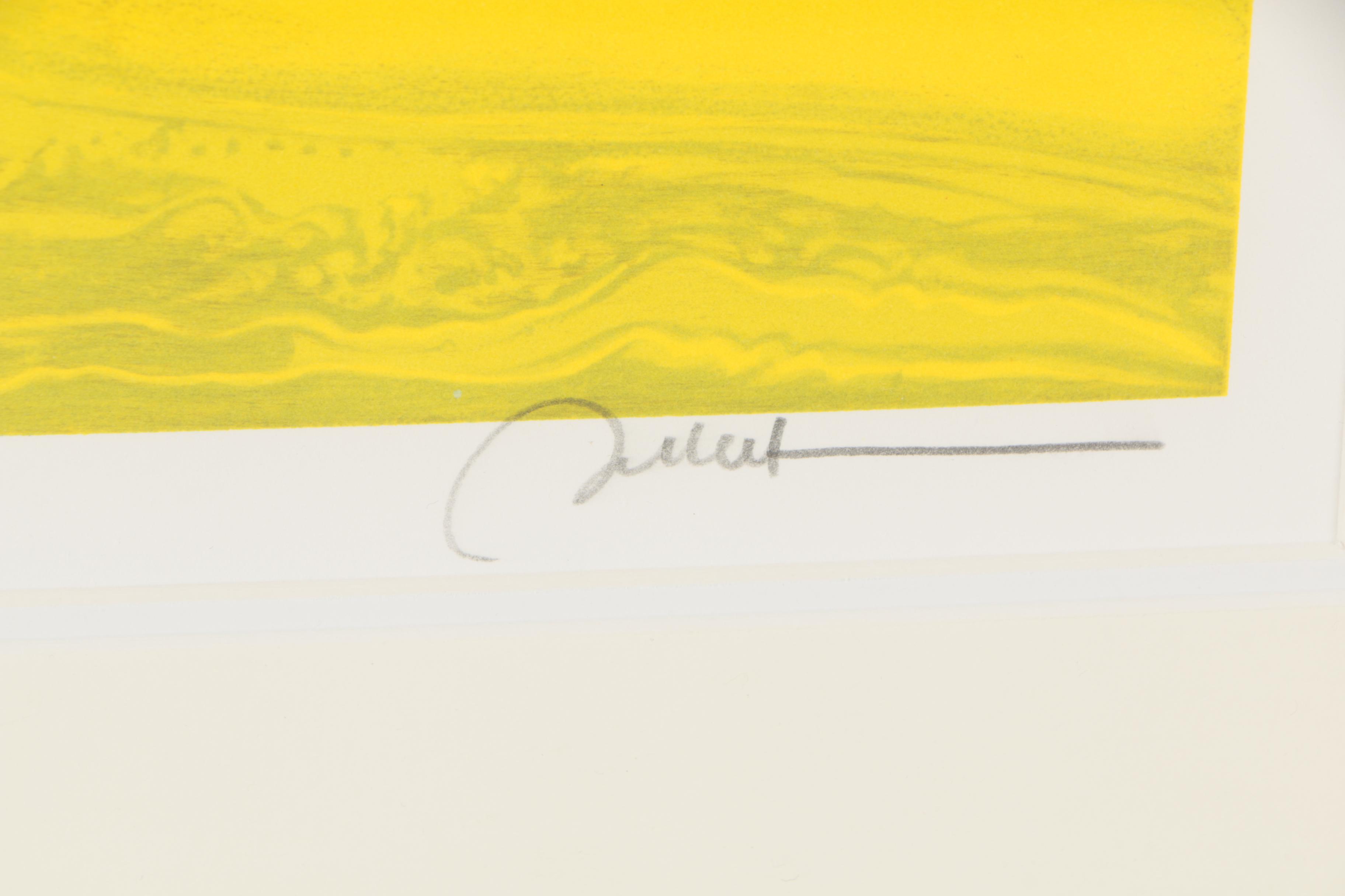 Emile Bellet Lithographic Print "Parfum de Vent"