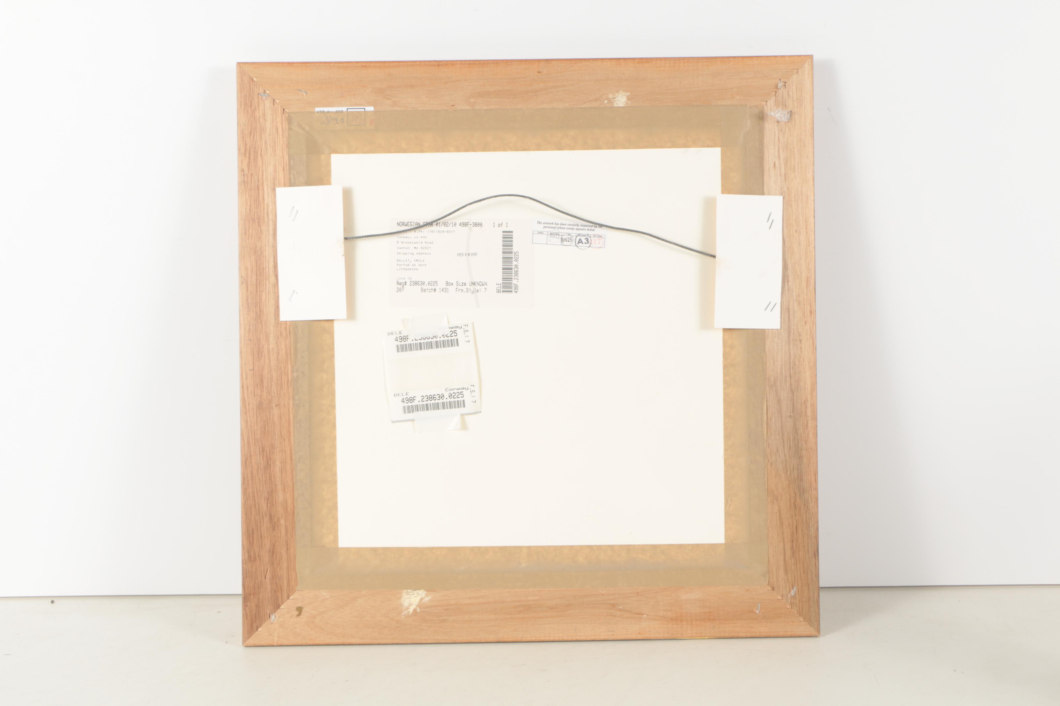 Emile Bellet Lithographic Print "Parfum de Vent"