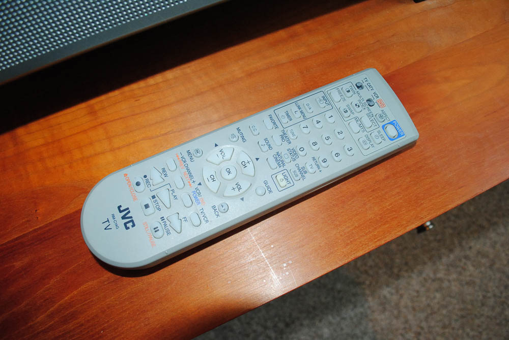 JVC 70" Television and Cabinet