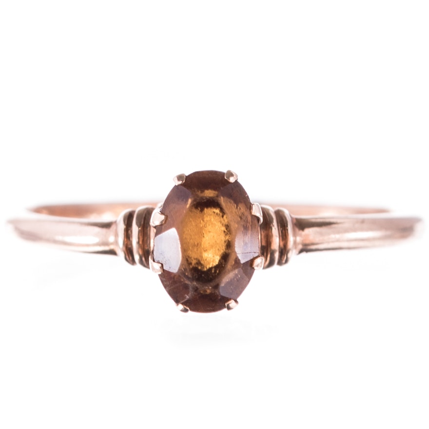 14K Yellow Gold Citrine Ring