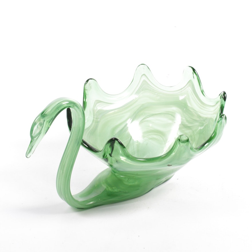 Murano Glass Swan Bowl