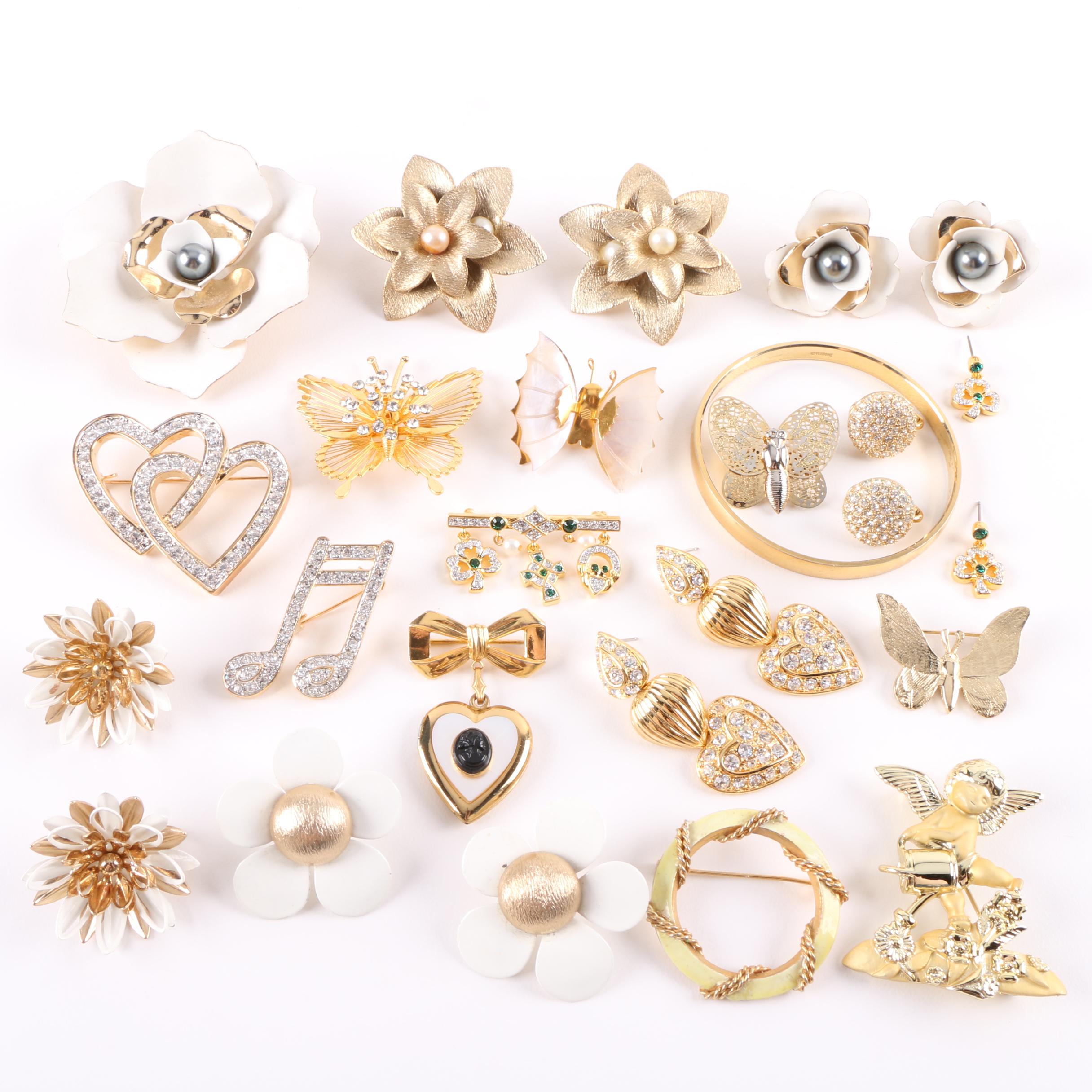 Assortment of Costume Jewelry Including Nolan Miller and Other Signed Pieces