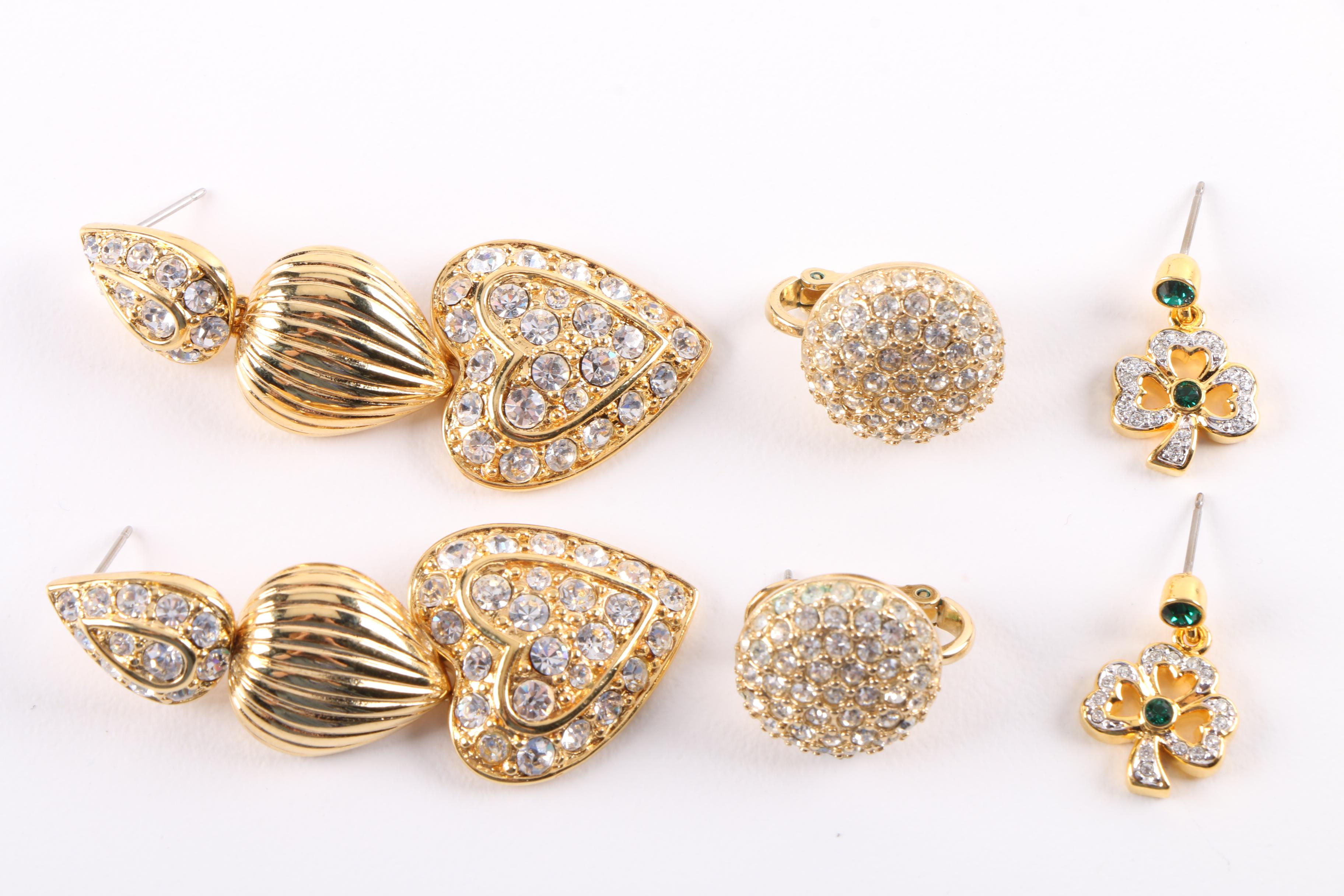 Assortment of Costume Jewelry Including Nolan Miller and Other Signed Pieces