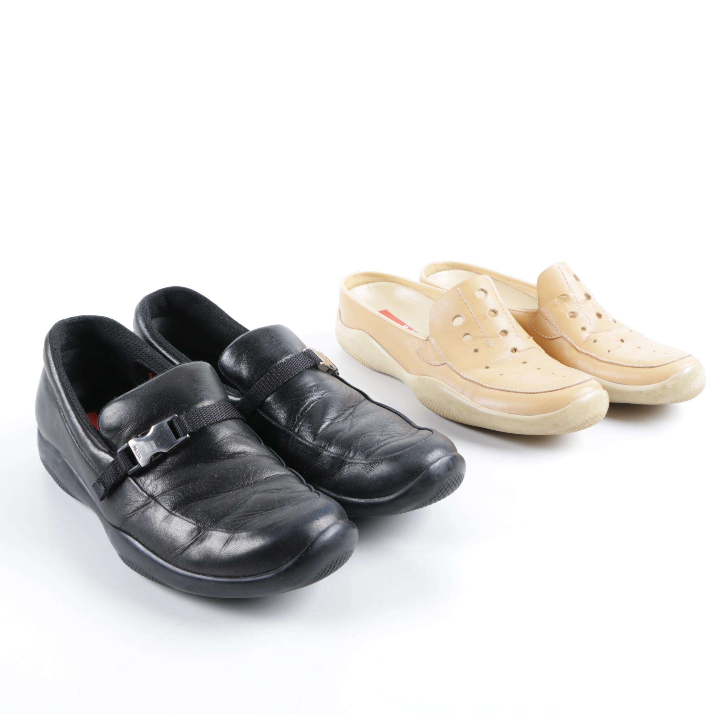 Women's Prada Leather Loafers and Mules