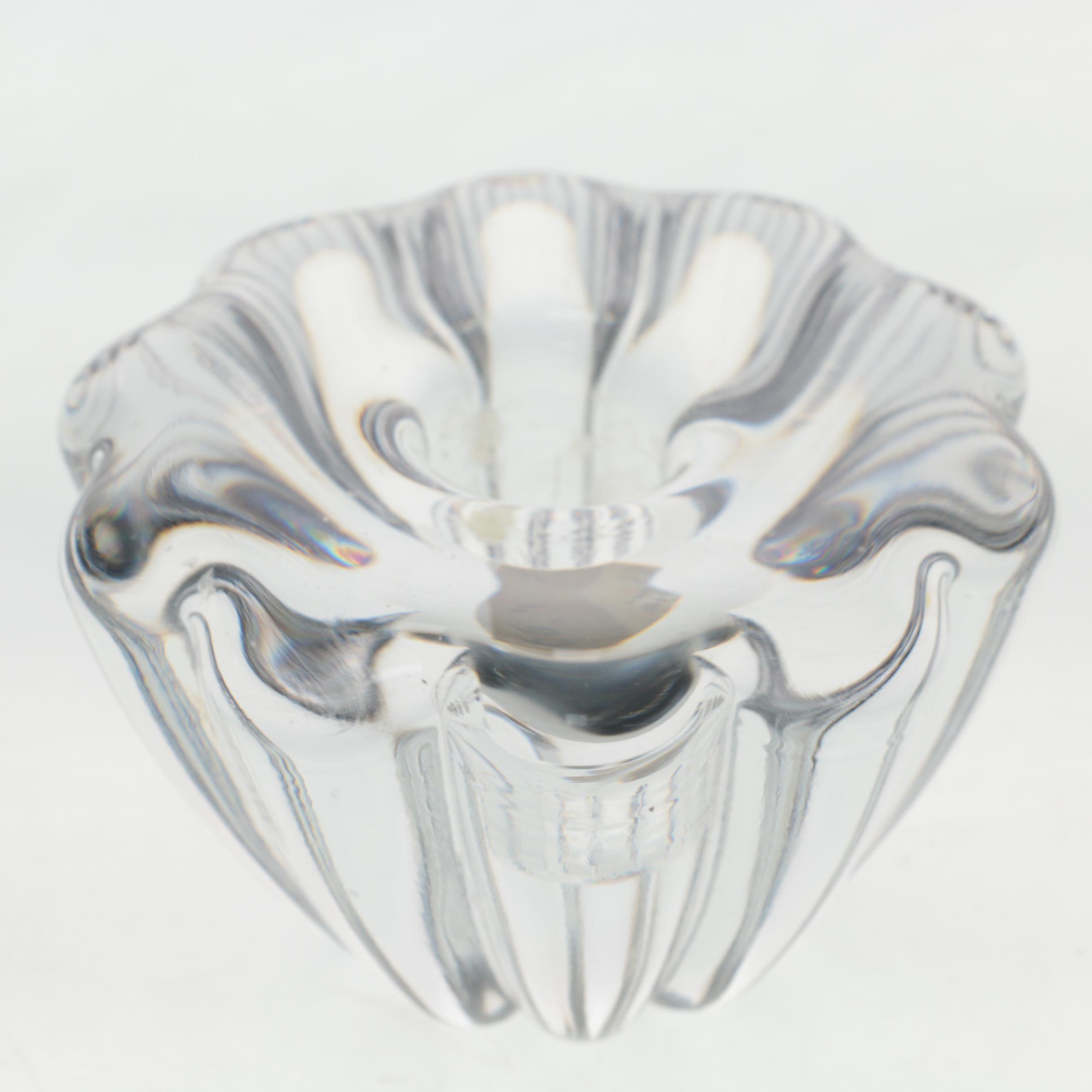 American Brilliant Period Cut Glass Celery Dish and Crystal Votive