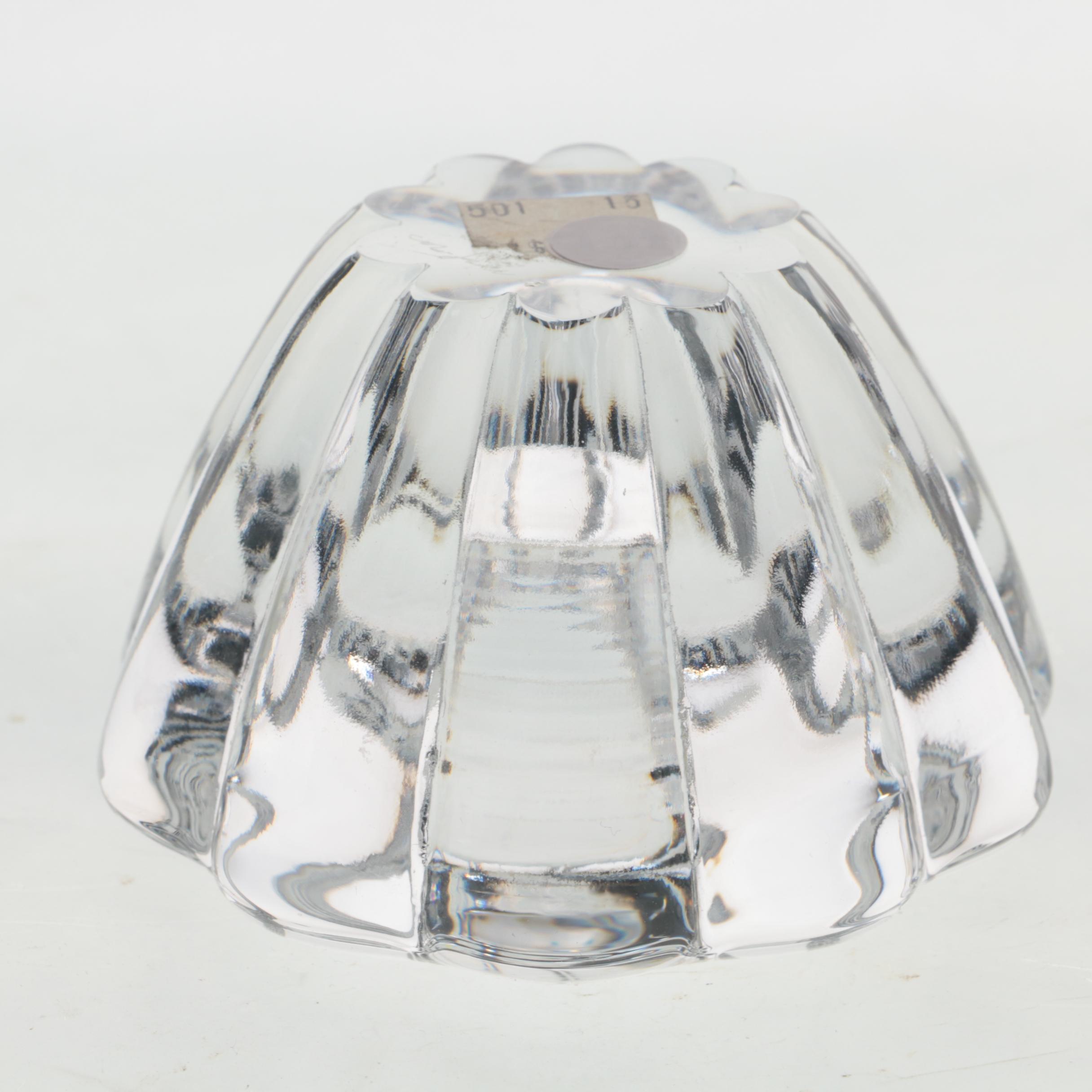 American Brilliant Period Cut Glass Celery Dish and Crystal Votive