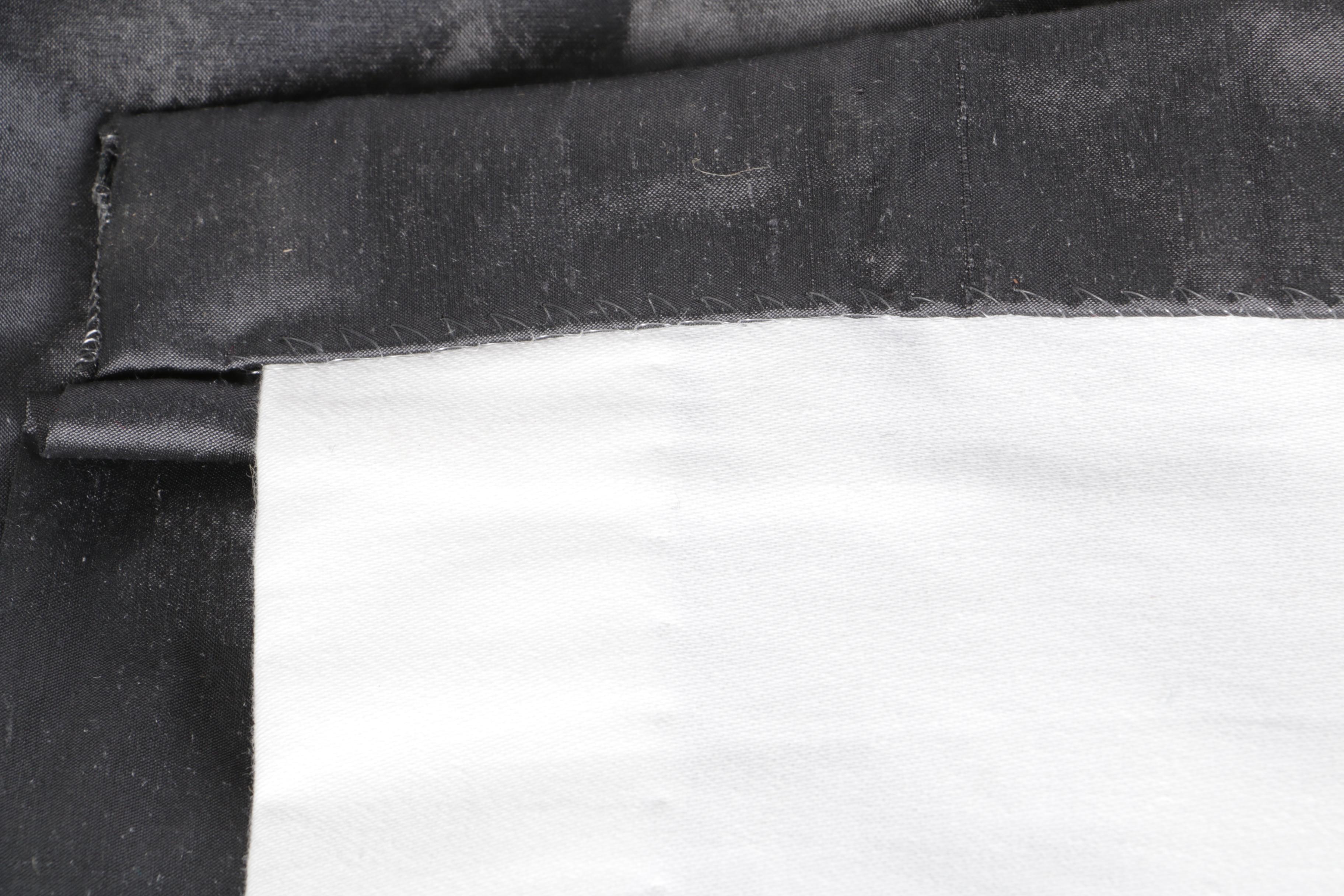 Pinch Pleated Charcoal Silk Curtain Panels