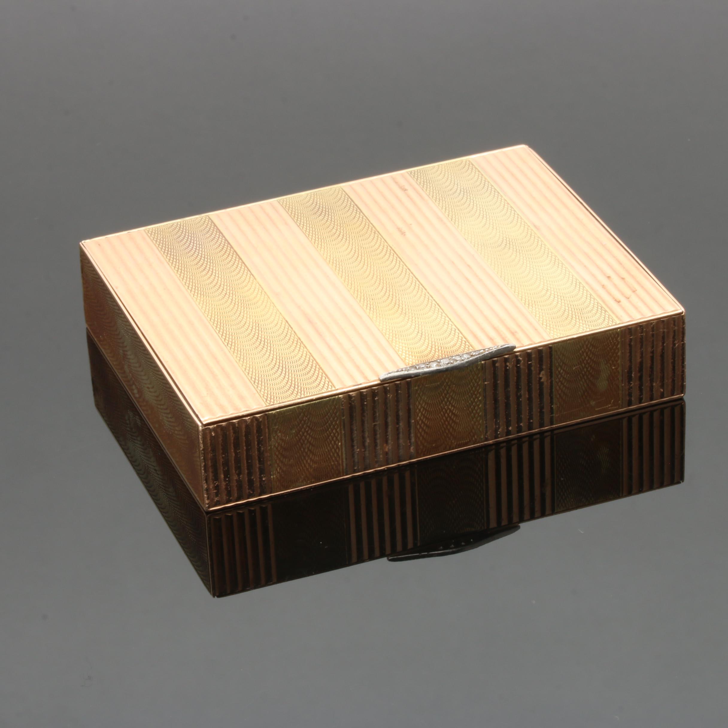 14K Two-Tone Gold Diamond Compact