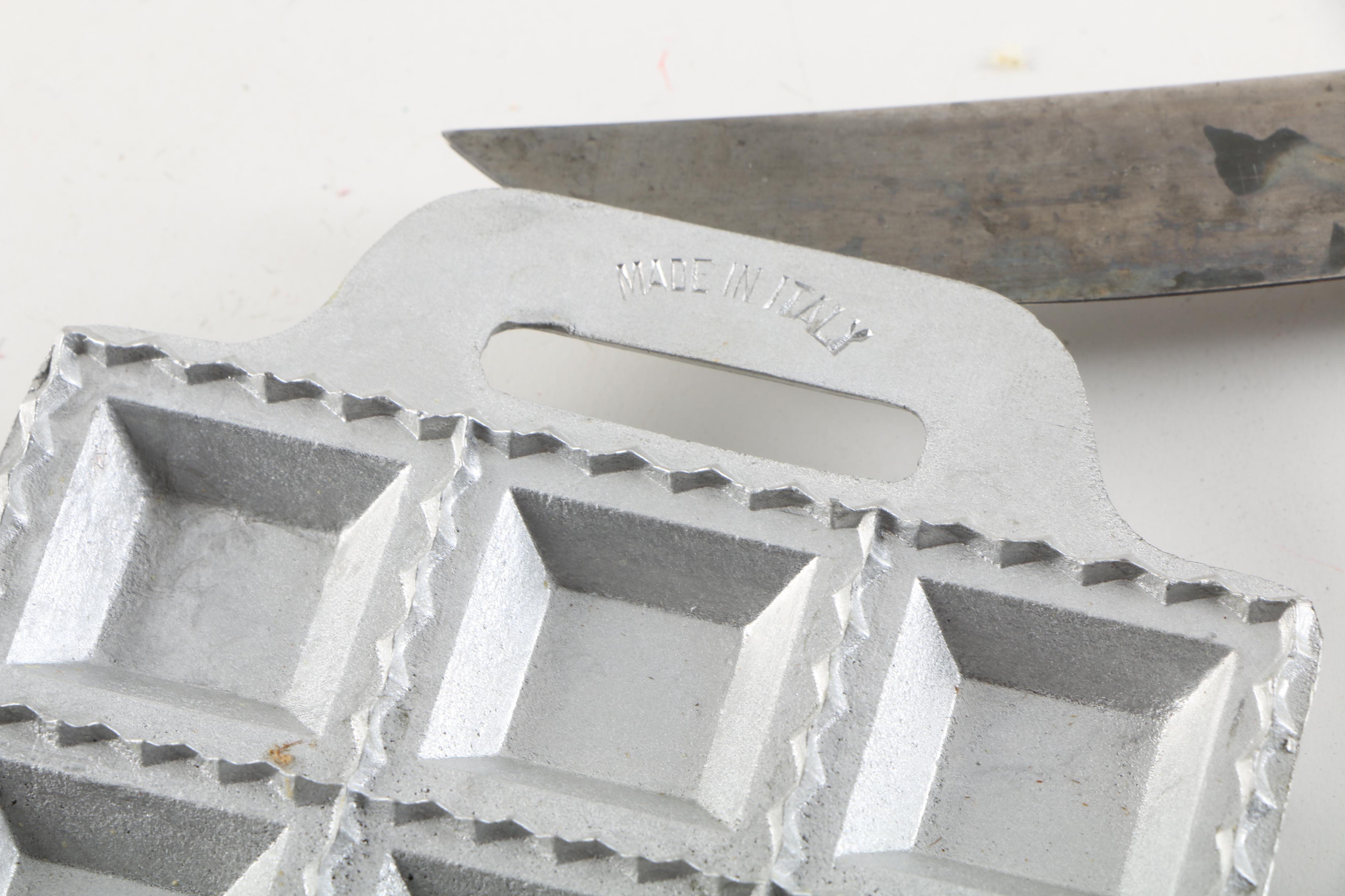 Vintage Kitchen Gadgets Including Mirro Aluminum Pastry Press