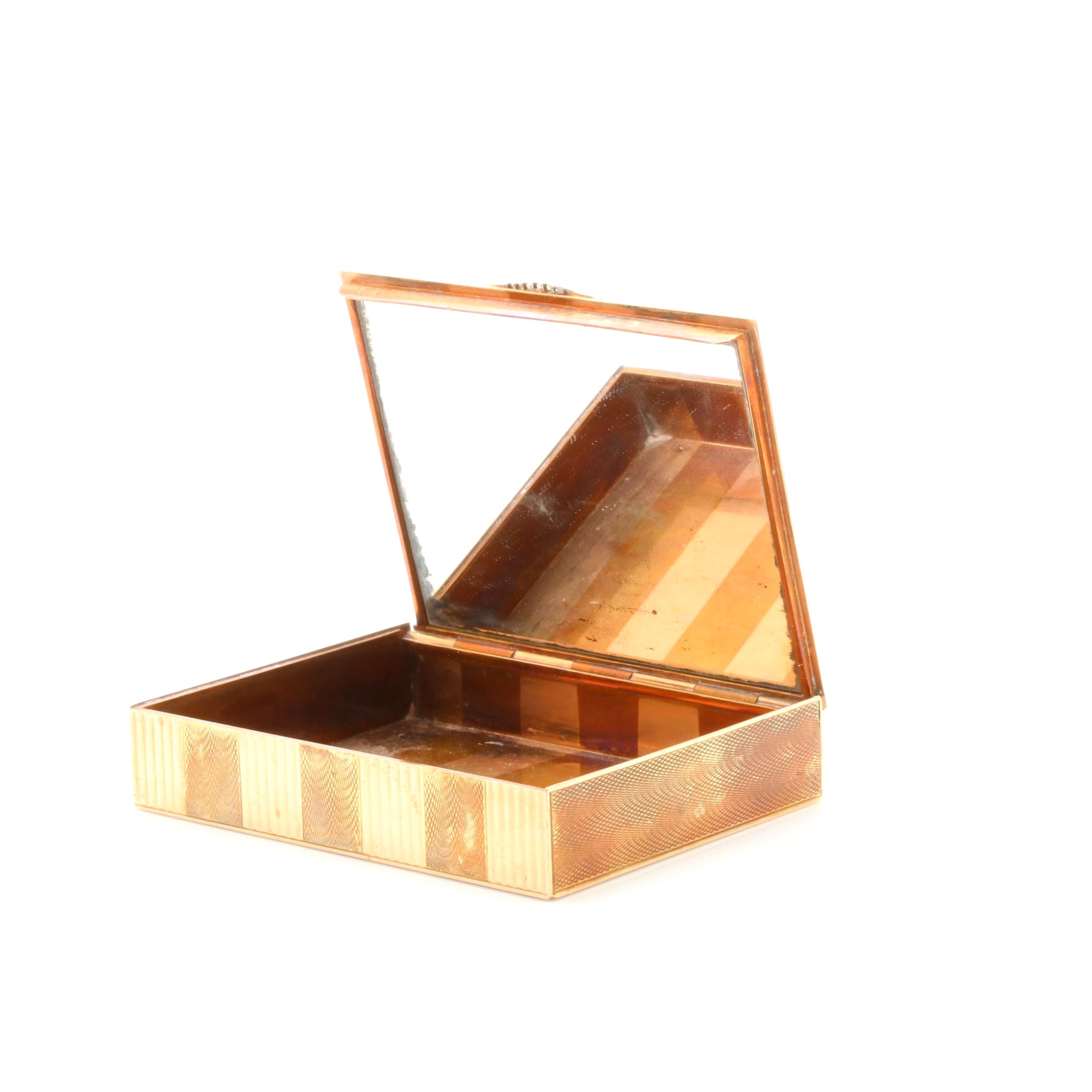 14K Two-Tone Gold Diamond Compact