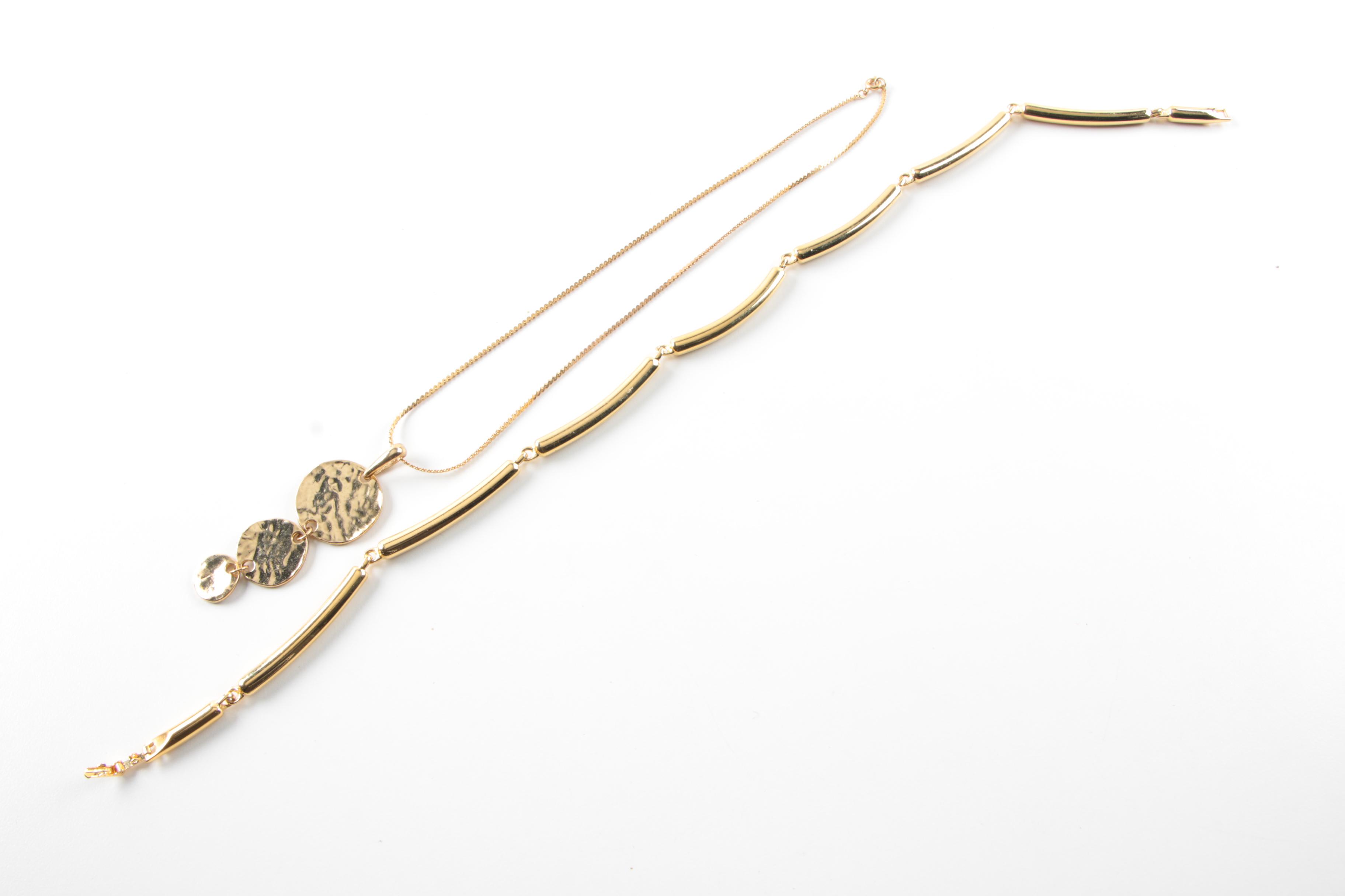 Assortment of Gold Toned Costume With Imitation Pearl Featuring Designer Pieces