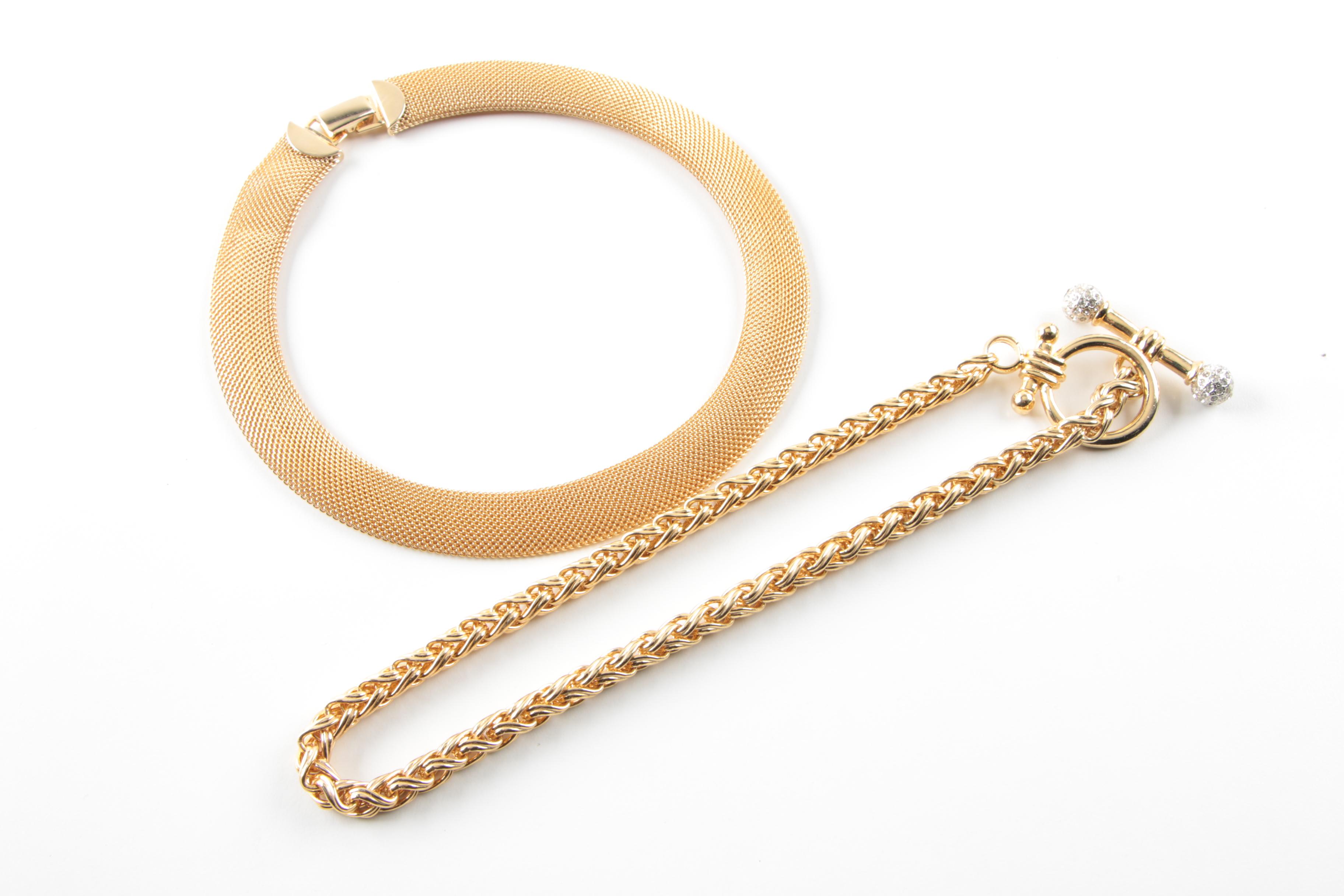 Assortment of Gold Toned Costume With Imitation Pearl Featuring Designer Pieces