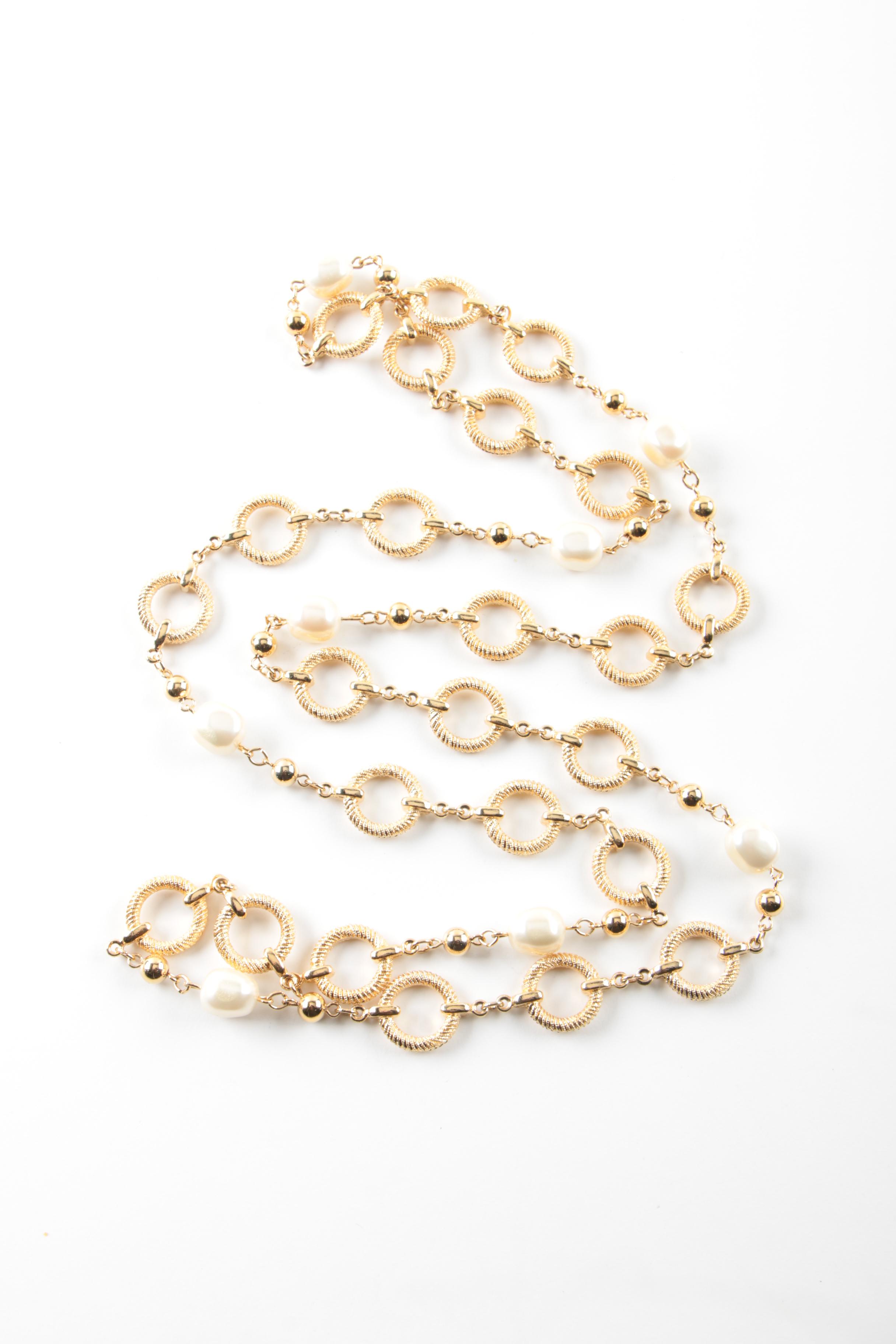 Assortment of Gold Toned Costume With Imitation Pearl Featuring Designer Pieces