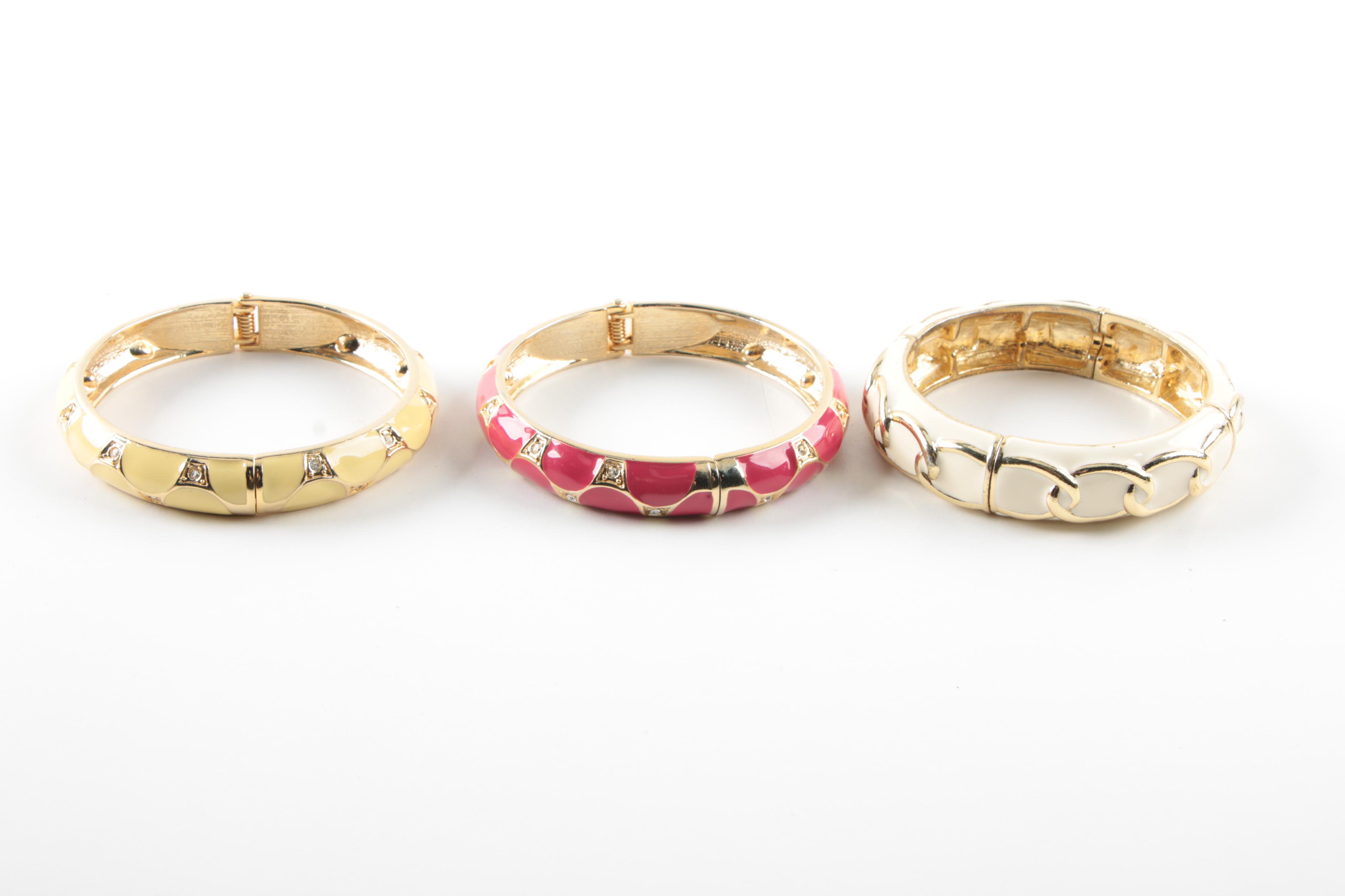 Assortment of Gold Toned Costume With Imitation Pearl Featuring Designer Pieces