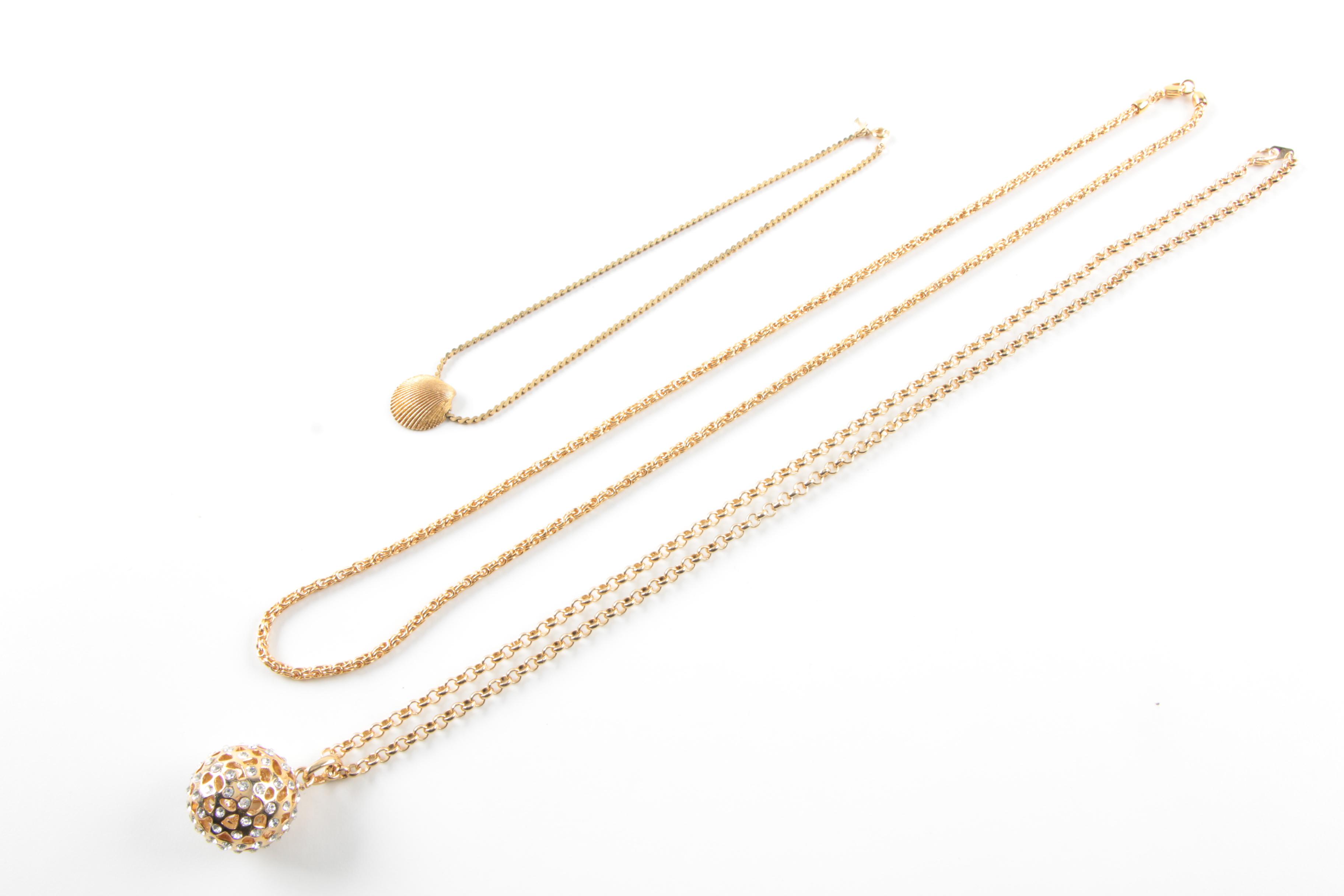 Assortment of Gold Toned Costume With Imitation Pearl Featuring Designer Pieces