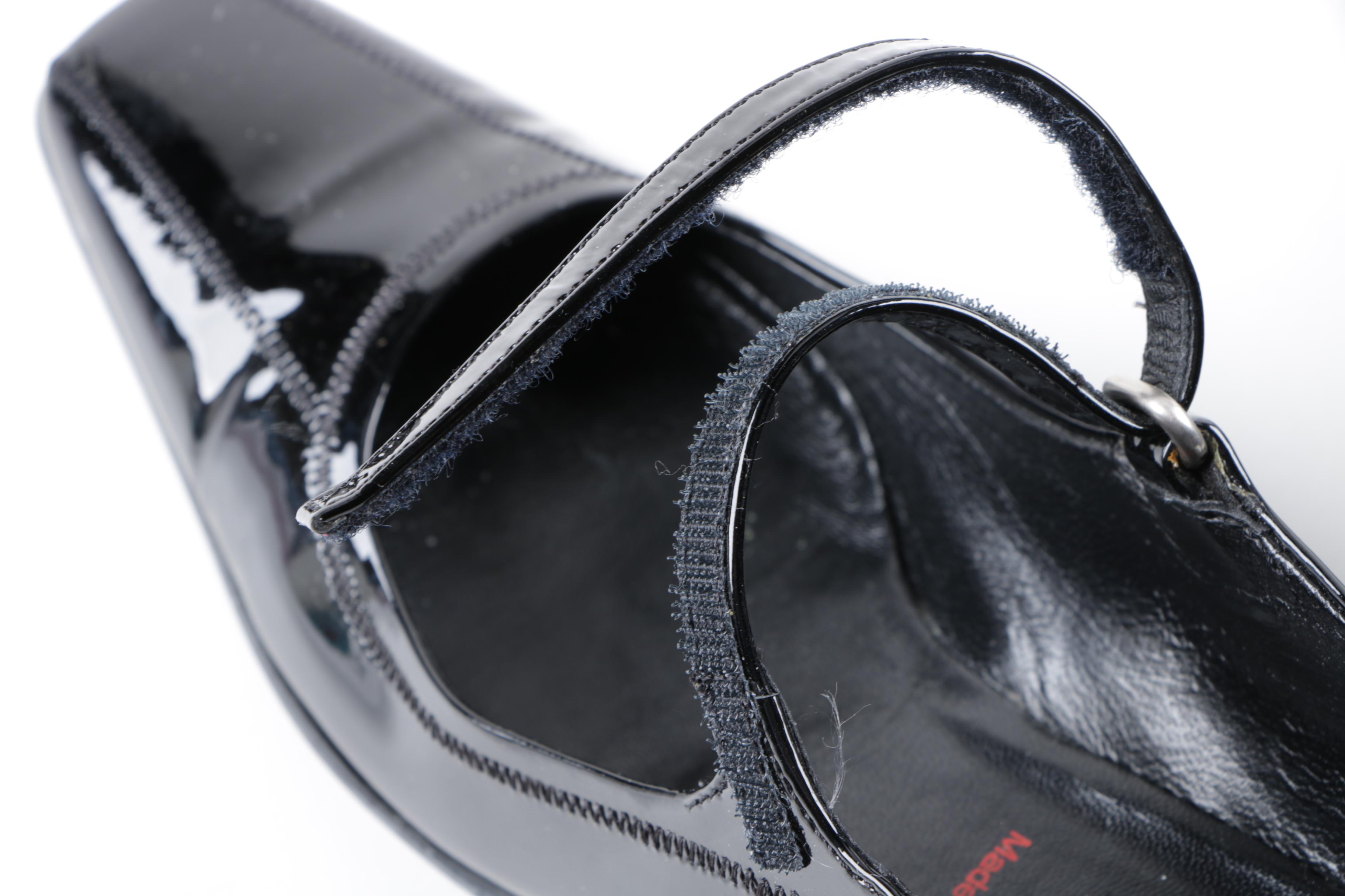 Prada Black Leather Kitten Heel Mules and Mary Janes