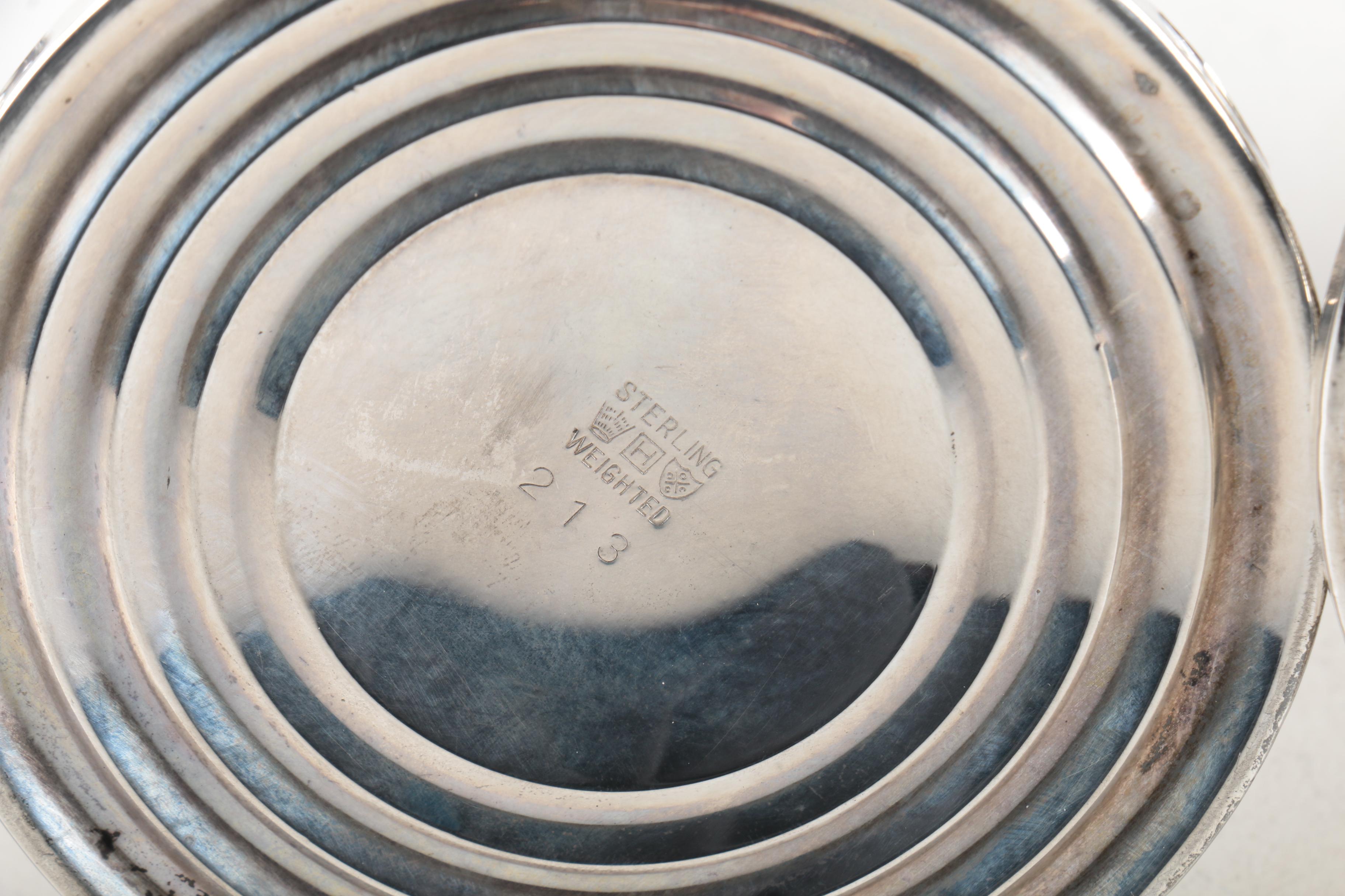 M. Fred Hirsch Co. Weighted Sterling Gadrooned Candleholders