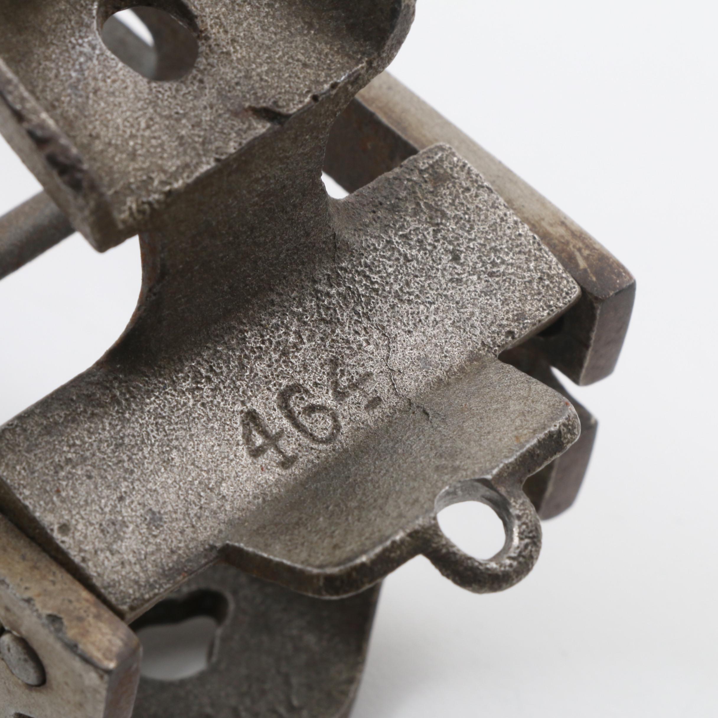 Antique Two Horse Drawn Cast Iron Ladder Wagon