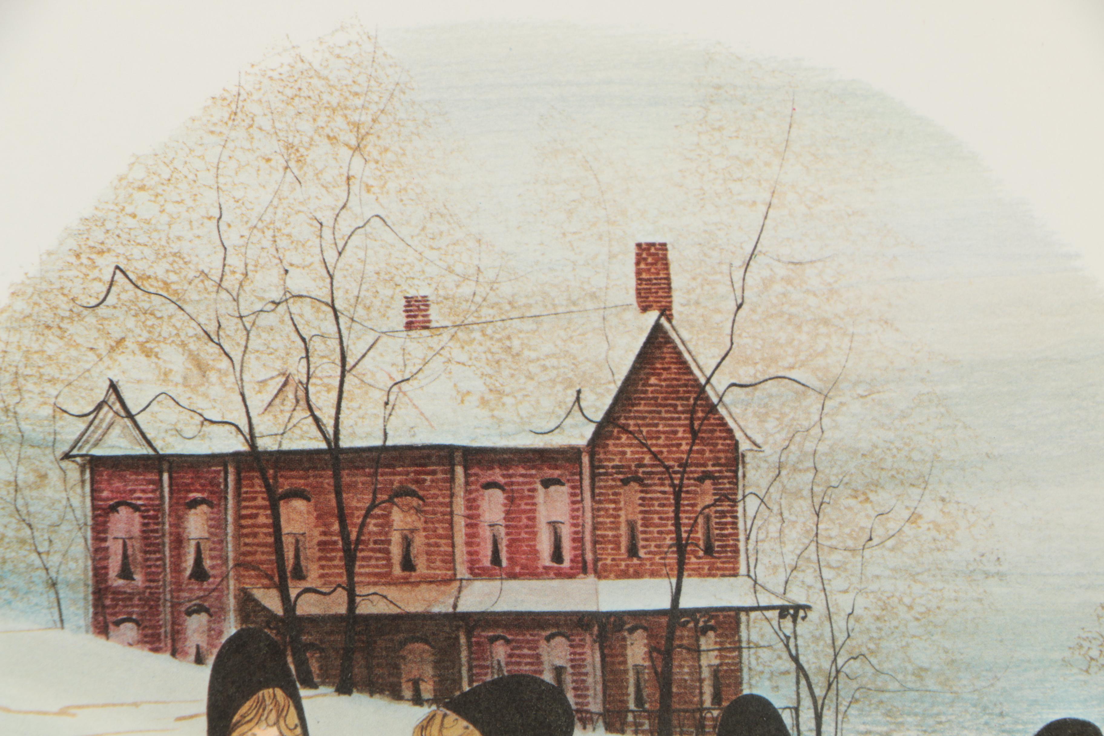 Patricia Buckley Moss Limited Edition Offset Lithograph "Sisters Four"