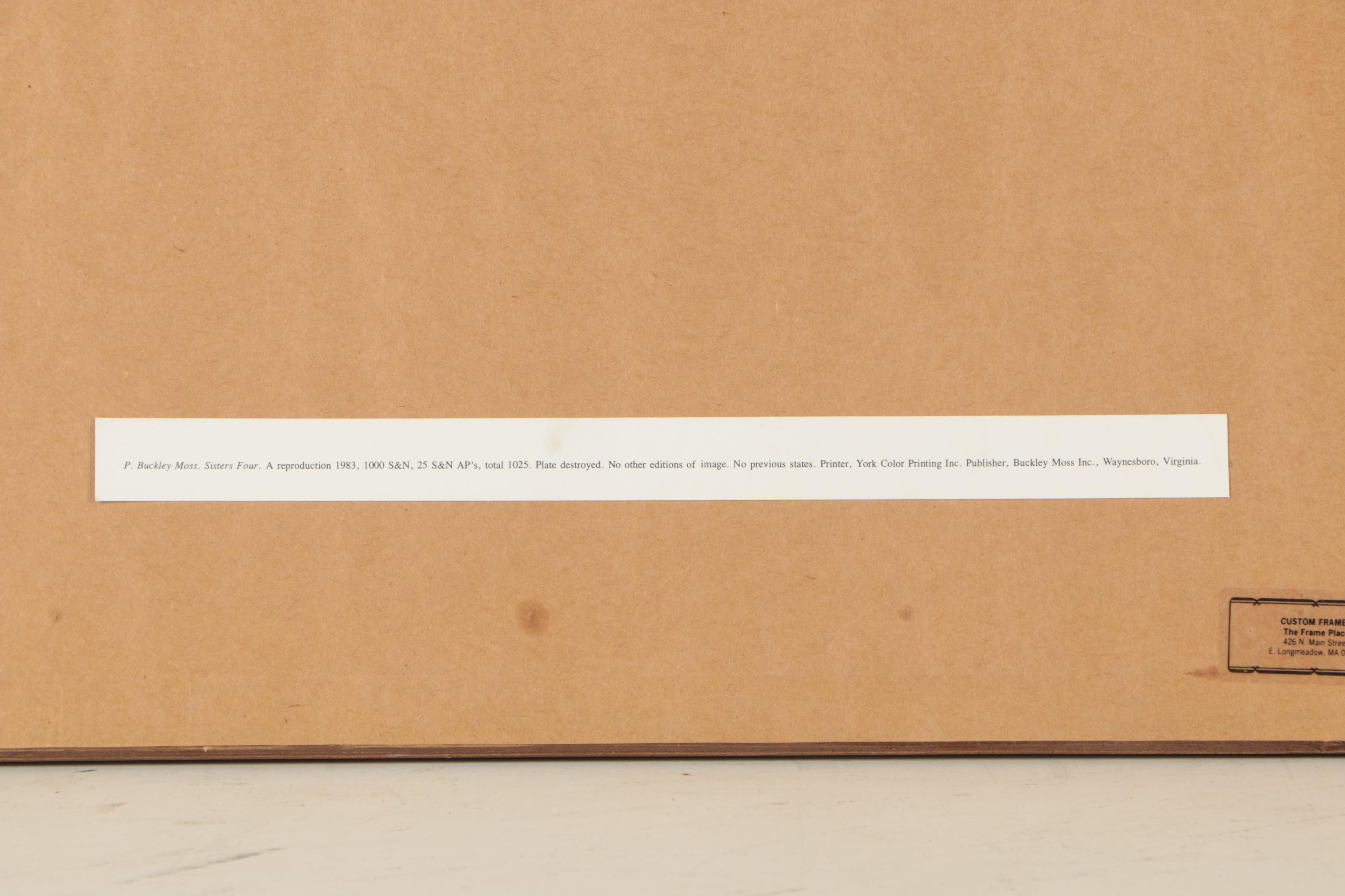 Patricia Buckley Moss Limited Edition Offset Lithograph "Sisters Four"