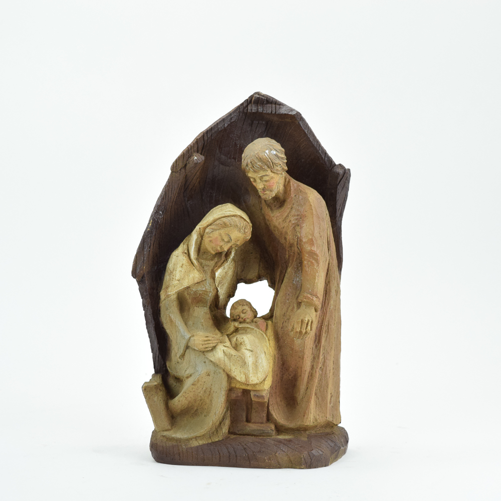 Vintage Heisswolf Hand Carved Wooden Nativity Scene